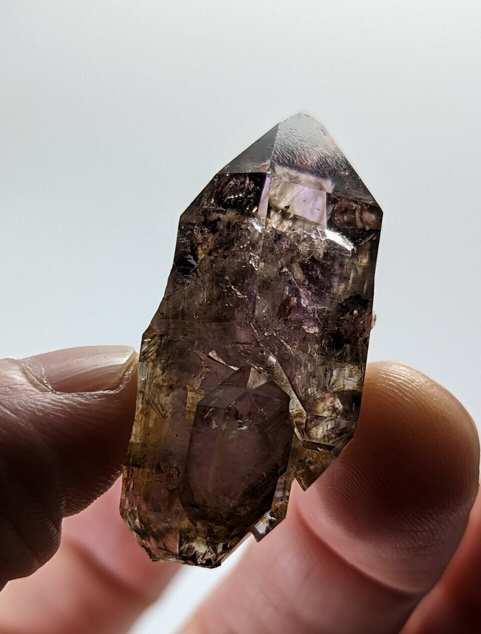 Shangaan Smoky Amethyst Quartz Chimbuku Mine Zimbabwe Hematite Inclusions - Collectibles:Rocks Fossils &
