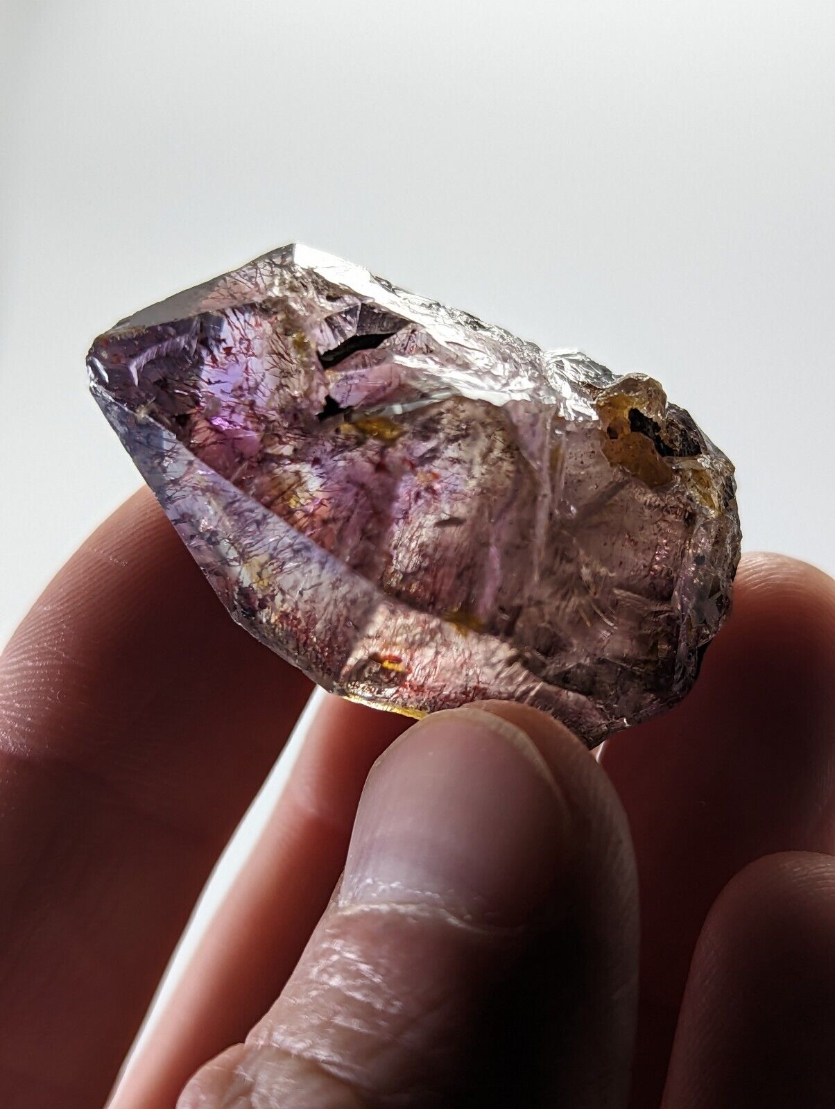 Shangaan Smoky Amethyst Quartz Chimbuku Mine Zimbabwe Hematite Inclusions - Collectibles:Rocks Fossils &