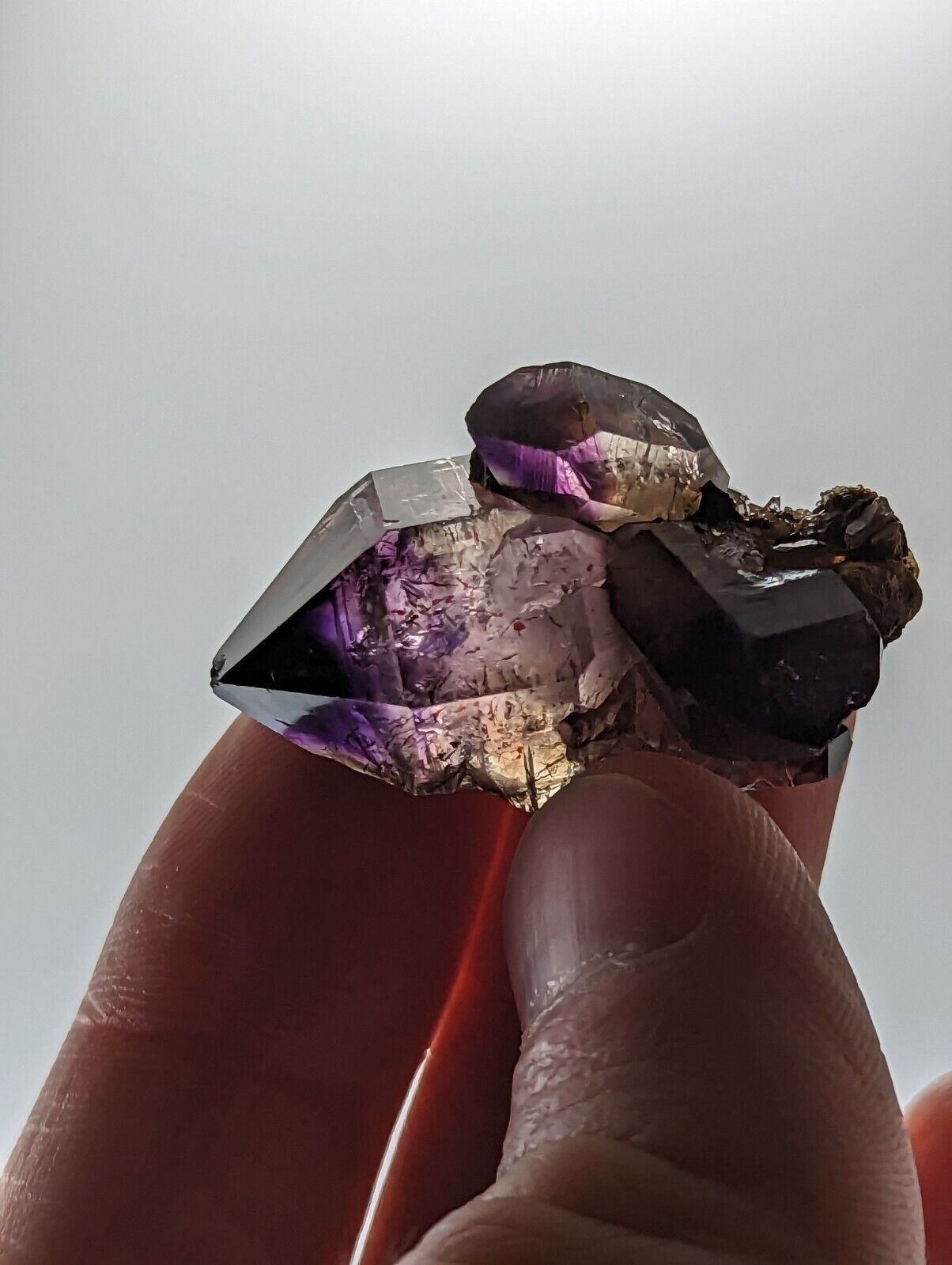 Shangaan Smoky Amethyst Quartz Crystal from Chimbuku Mine Zimbabwe Fantastic - Collectibles:Rocks Fossils &