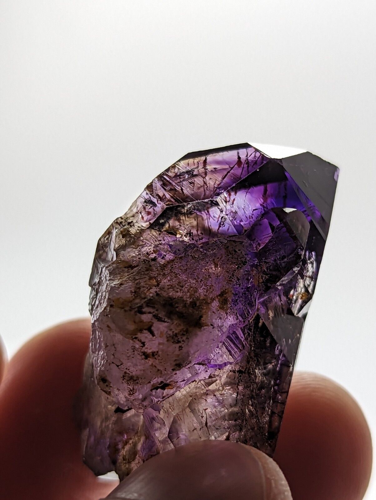 Shangaan Smoky Amethyst Quartz Crystal Scepter from Chimbuku Mine Zimbabwe - Collectibles:Rocks Fossils &