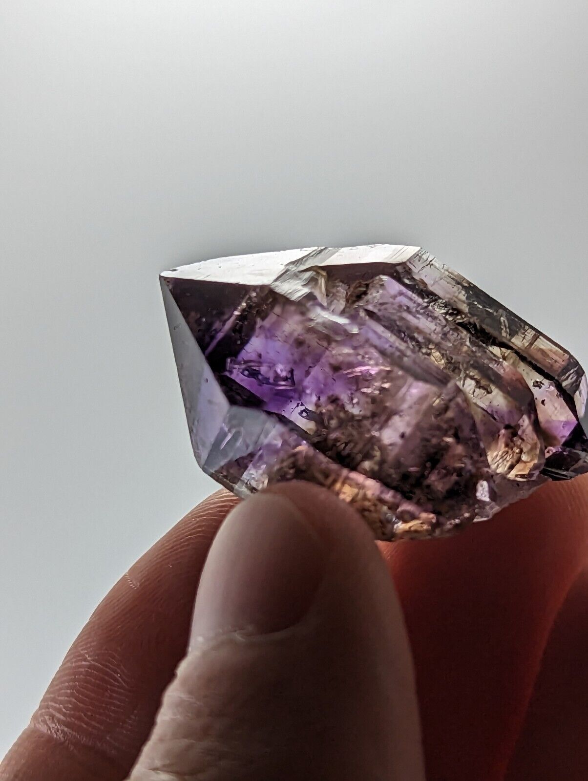 Shangaan Smoky Amethyst Quartz Crystal Scepter from Chimbuku Mine Zimbabwe - Collectibles:Rocks Fossils &