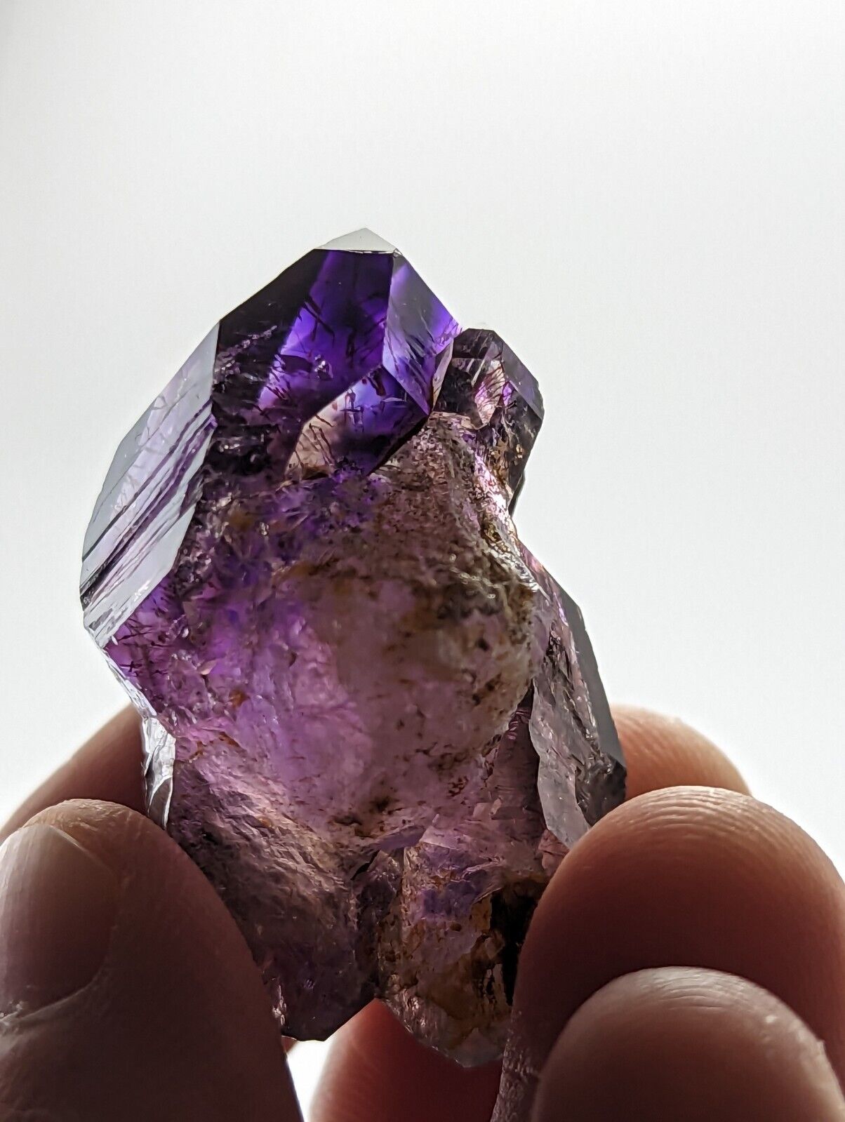 Shangaan Smoky Amethyst Quartz Crystal Scepter from Chimbuku Mine Zimbabwe - Collectibles:Rocks Fossils &