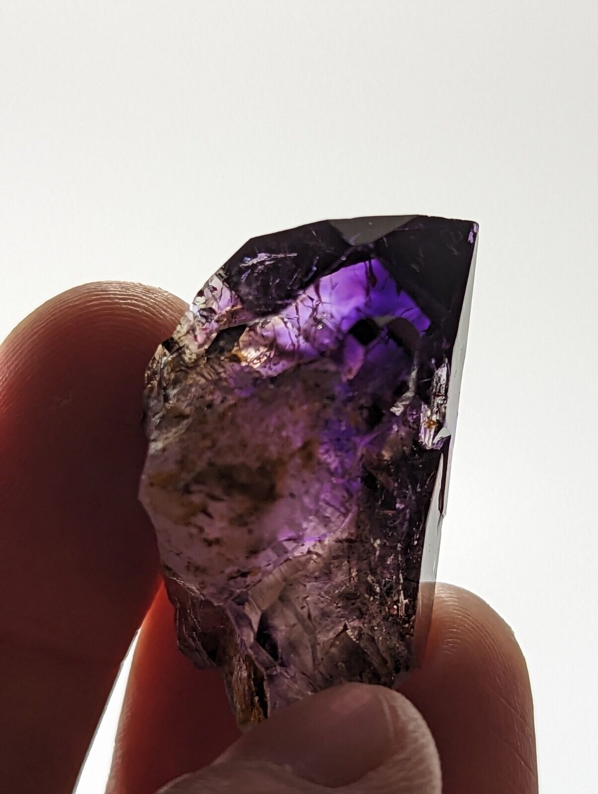 Shangaan Smoky Amethyst Quartz Crystal Scepter from Chimbuku Mine Zimbabwe - Collectibles:Rocks Fossils &