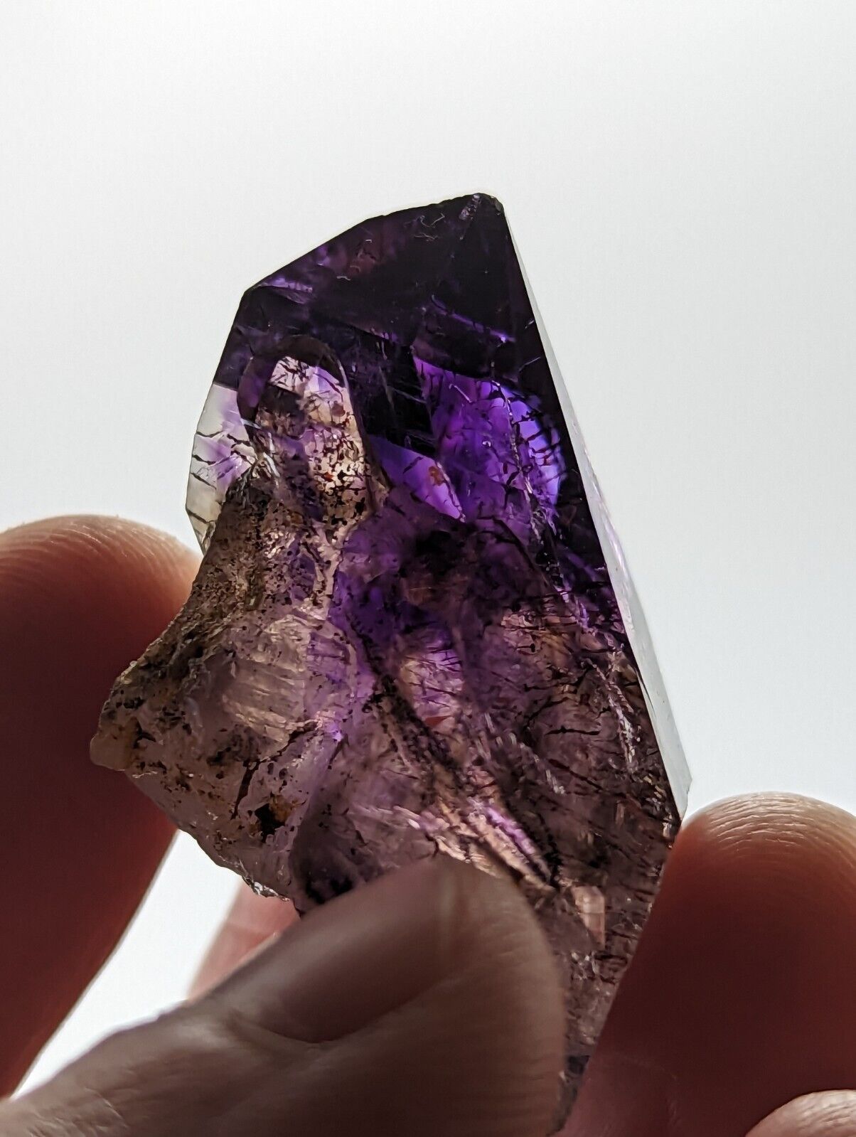 Shangaan Smoky Amethyst Quartz Crystal Scepter from Chimbuku Mine Zimbabwe - Collectibles:Rocks Fossils &