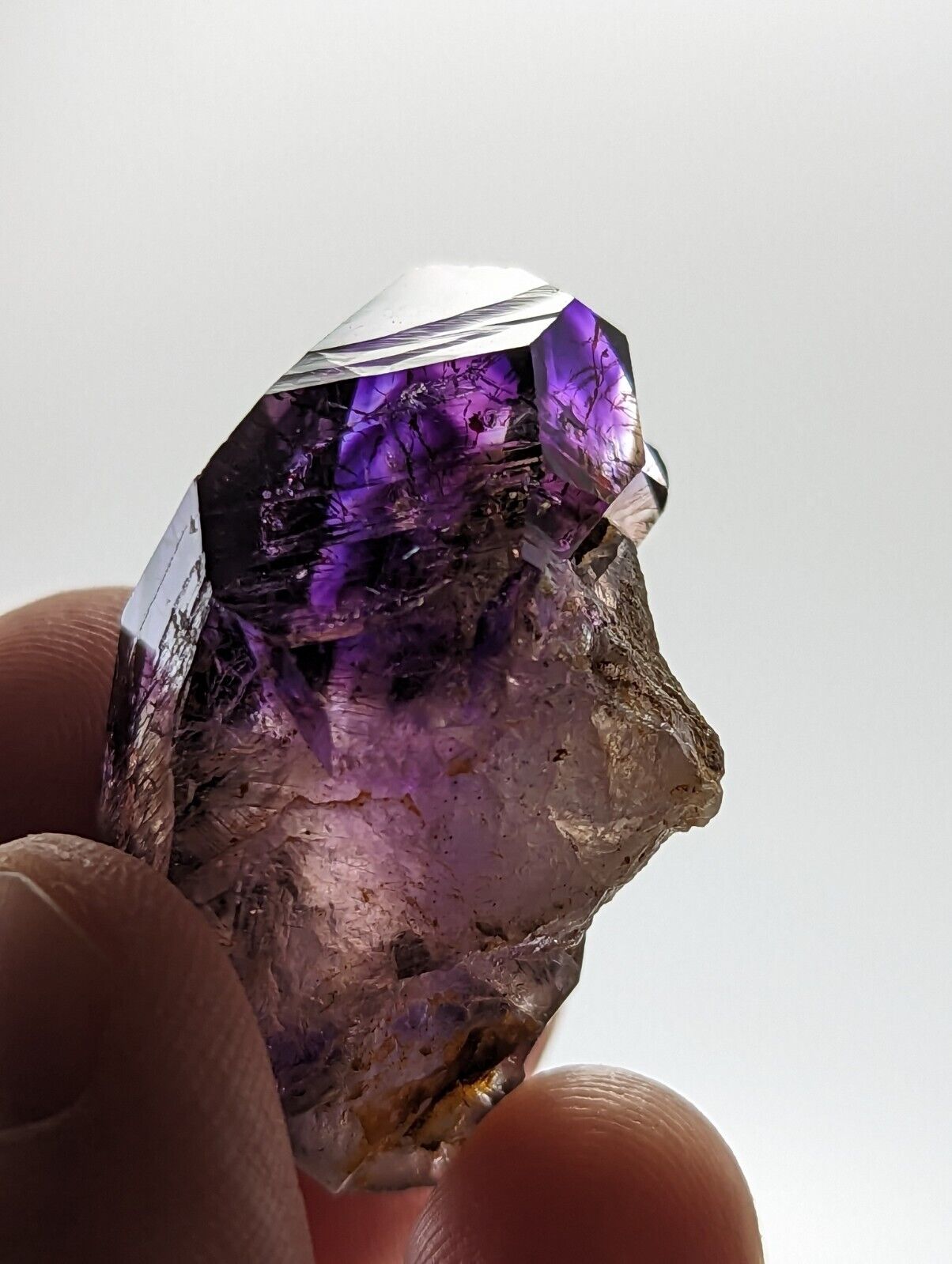 Shangaan Smoky Amethyst Quartz Crystal Scepter from Chimbuku Mine Zimbabwe - Collectibles:Rocks Fossils &