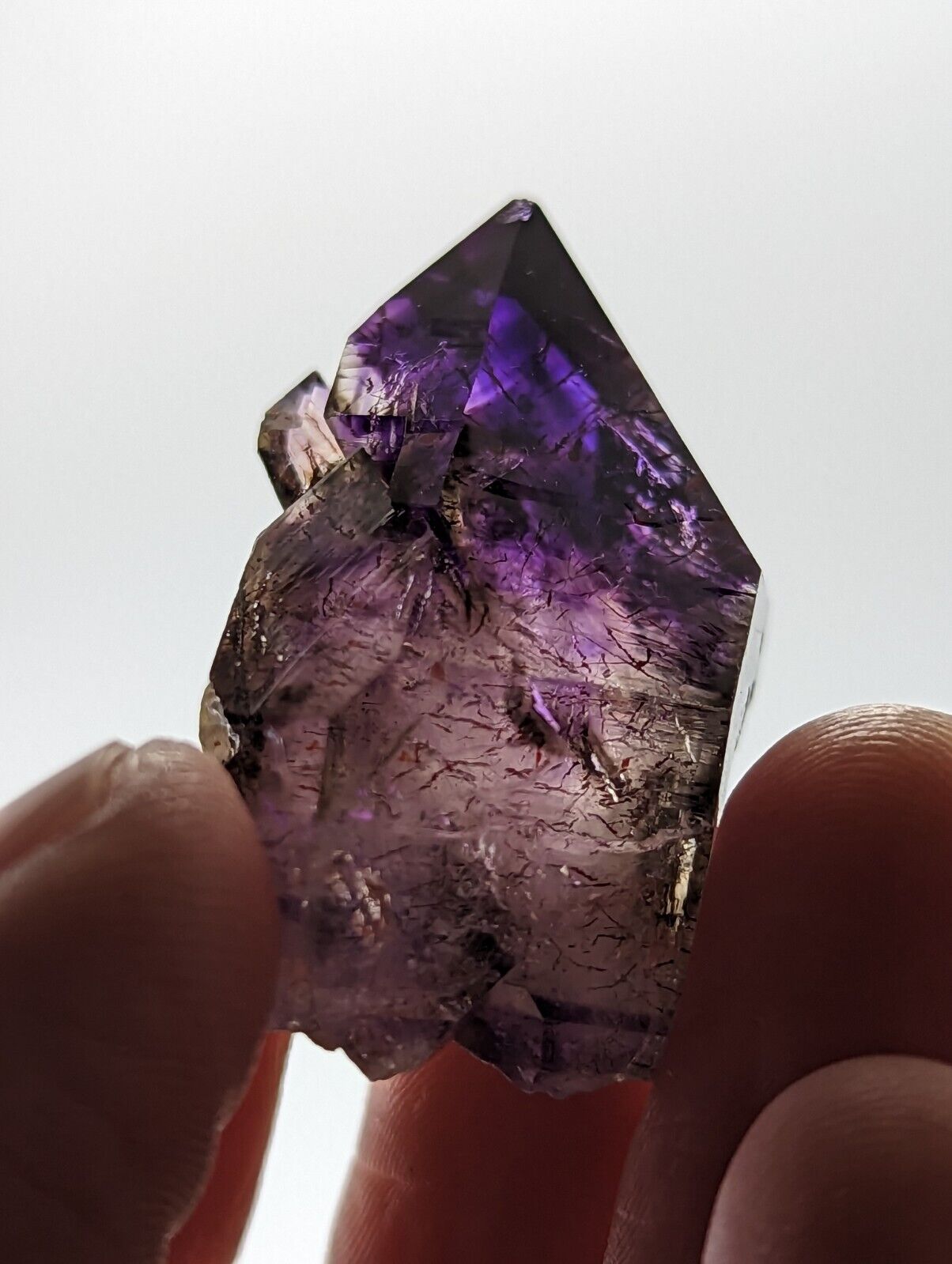 Shangaan Smoky Amethyst Quartz Crystal Scepter from Chimbuku Mine Zimbabwe - Collectibles:Rocks Fossils &