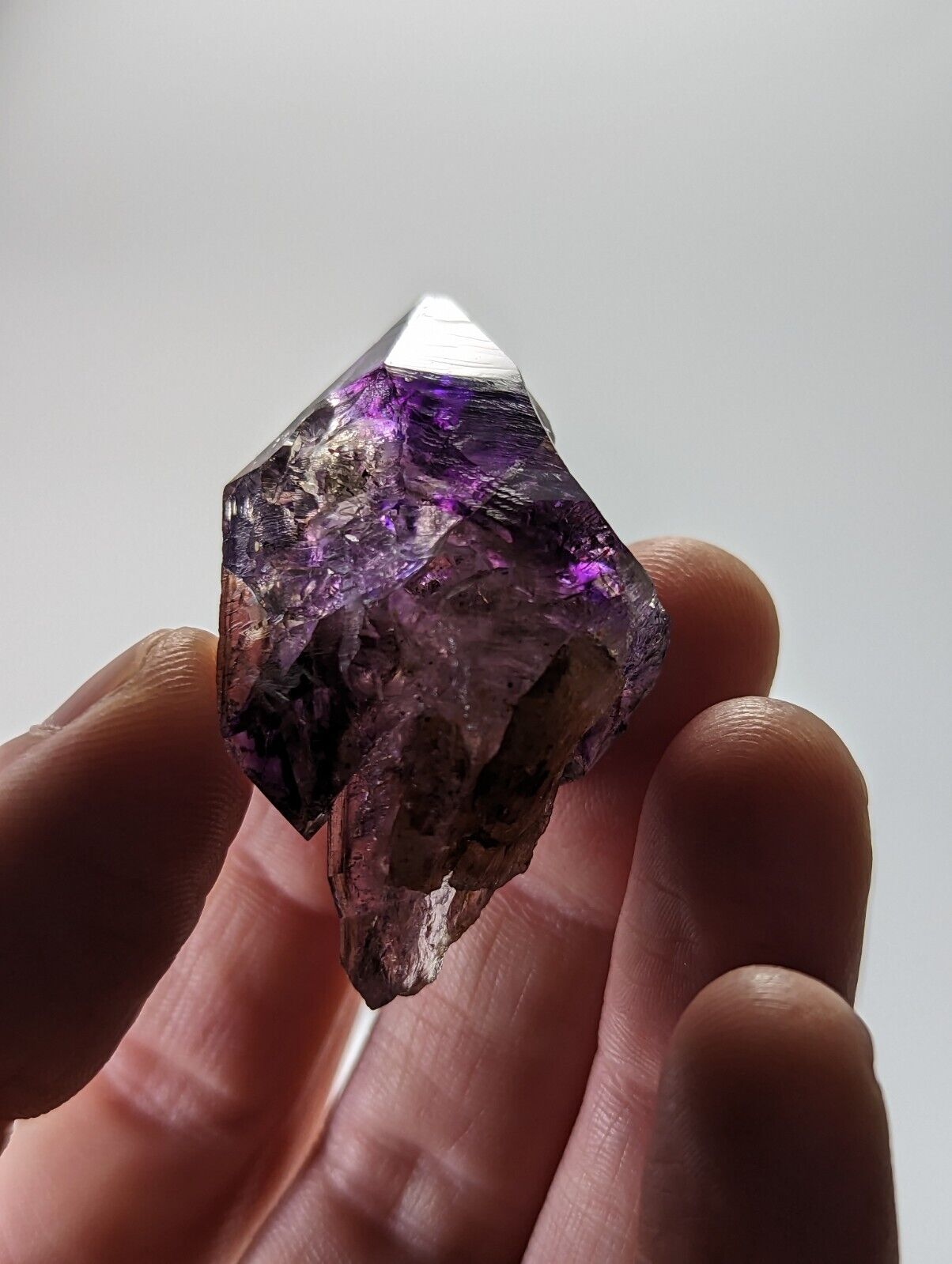 Shangaan Smoky Amethyst Quartz Scepter Chimbuku Mine Zimbabwe - Collectibles:Rocks Fossils & Minerals:Crystals Mineral
