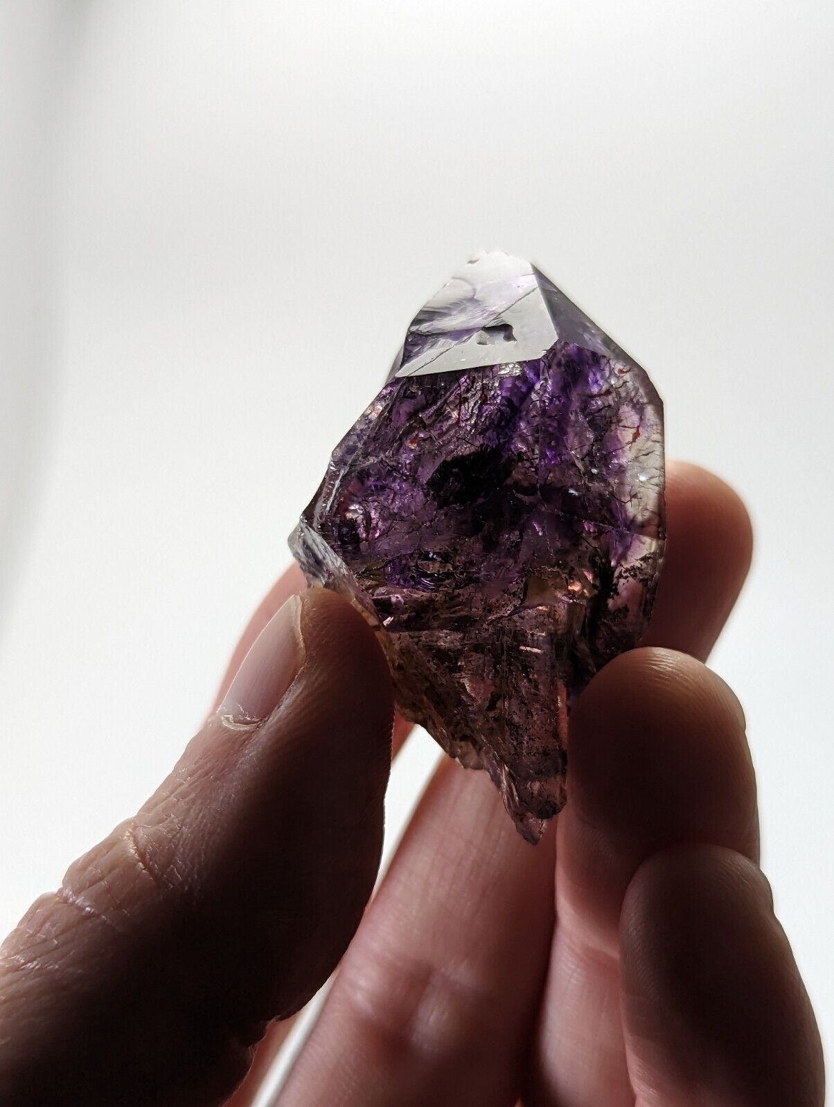 Shangaan Smoky Amethyst Quartz Scepter Chimbuku Mine Zimbabwe - Collectibles:Rocks Fossils & Minerals:Crystals Mineral