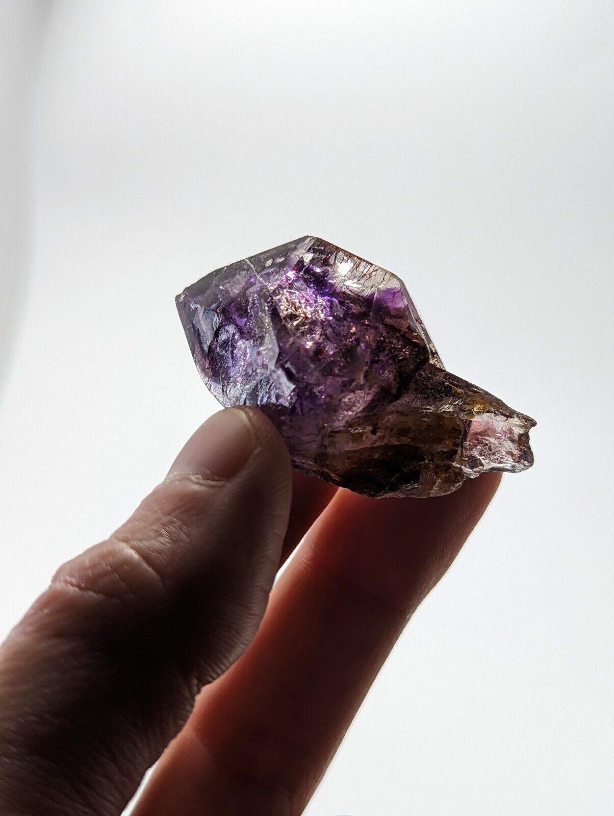Shangaan Smoky Amethyst Quartz Scepter Chimbuku Mine Zimbabwe - Collectibles:Rocks Fossils & Minerals:Crystals Mineral
