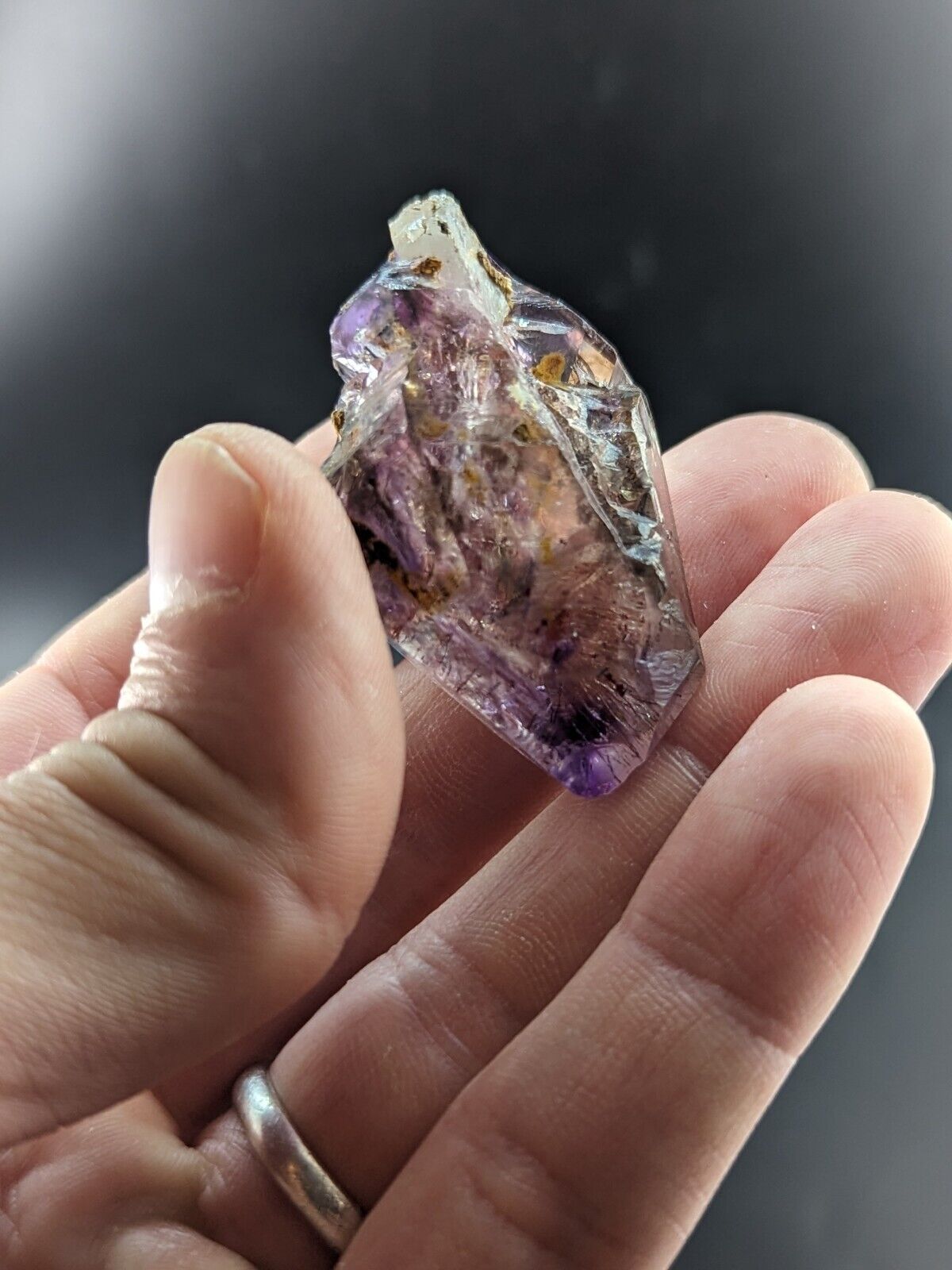 Shangaan Smoky Amethyst Scepter Quartz Chimbuku Mine Zimbabwe - Collectibles:Rocks Fossils & Minerals:Crystals Mineral
