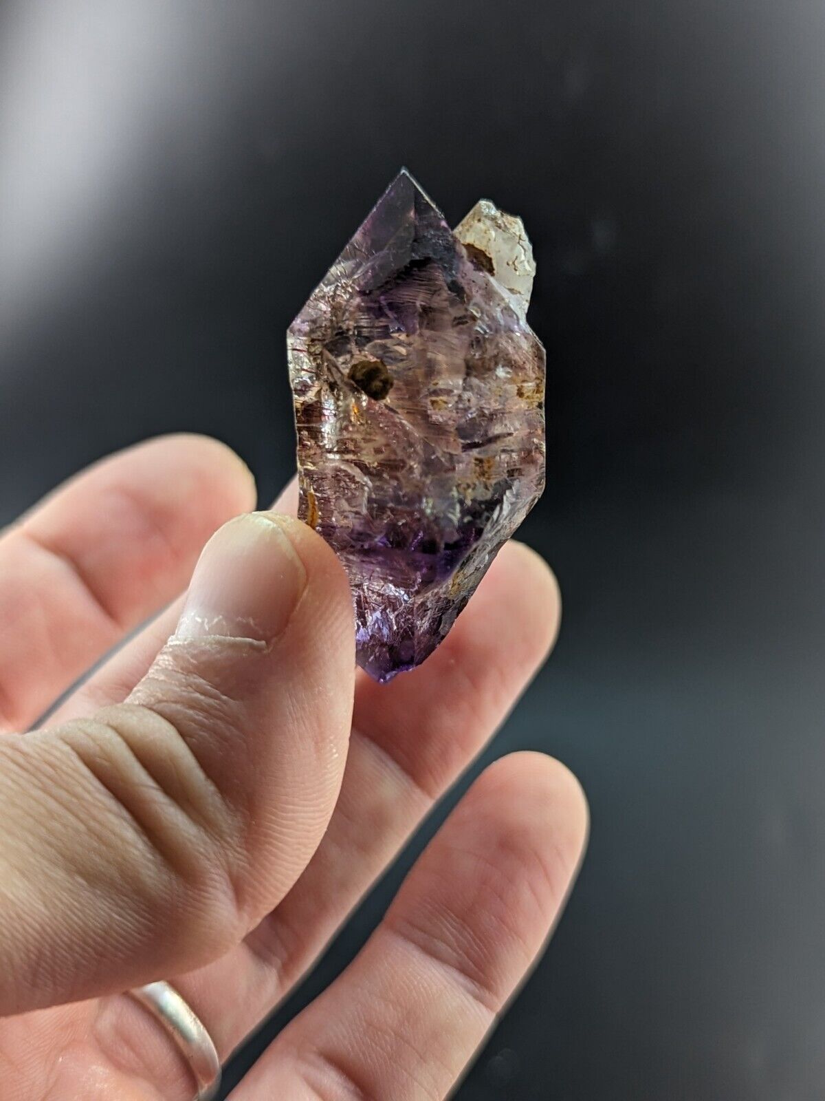 Shangaan Smoky Amethyst Scepter Quartz Chimbuku Mine Zimbabwe - Collectibles:Rocks Fossils & Minerals:Crystals Mineral