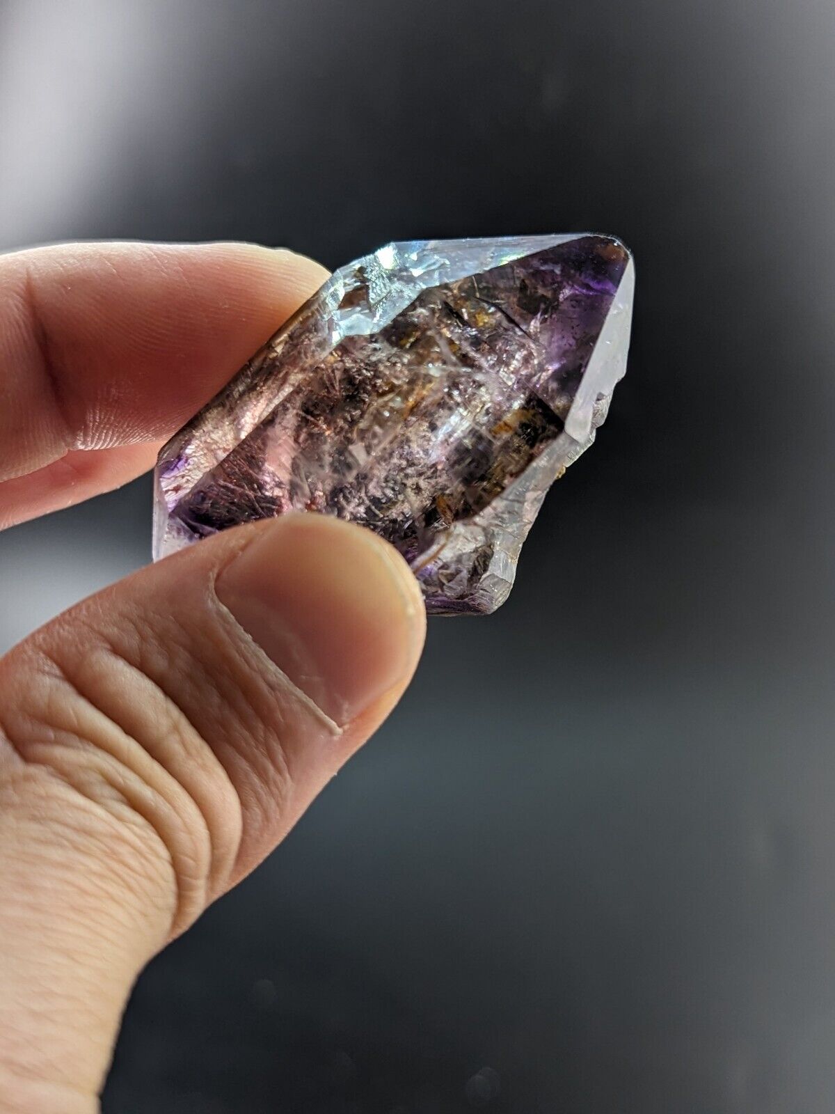 Shangaan Smoky Amethyst Scepter Quartz Chimbuku Mine Zimbabwe - Collectibles:Rocks Fossils & Minerals:Crystals Mineral
