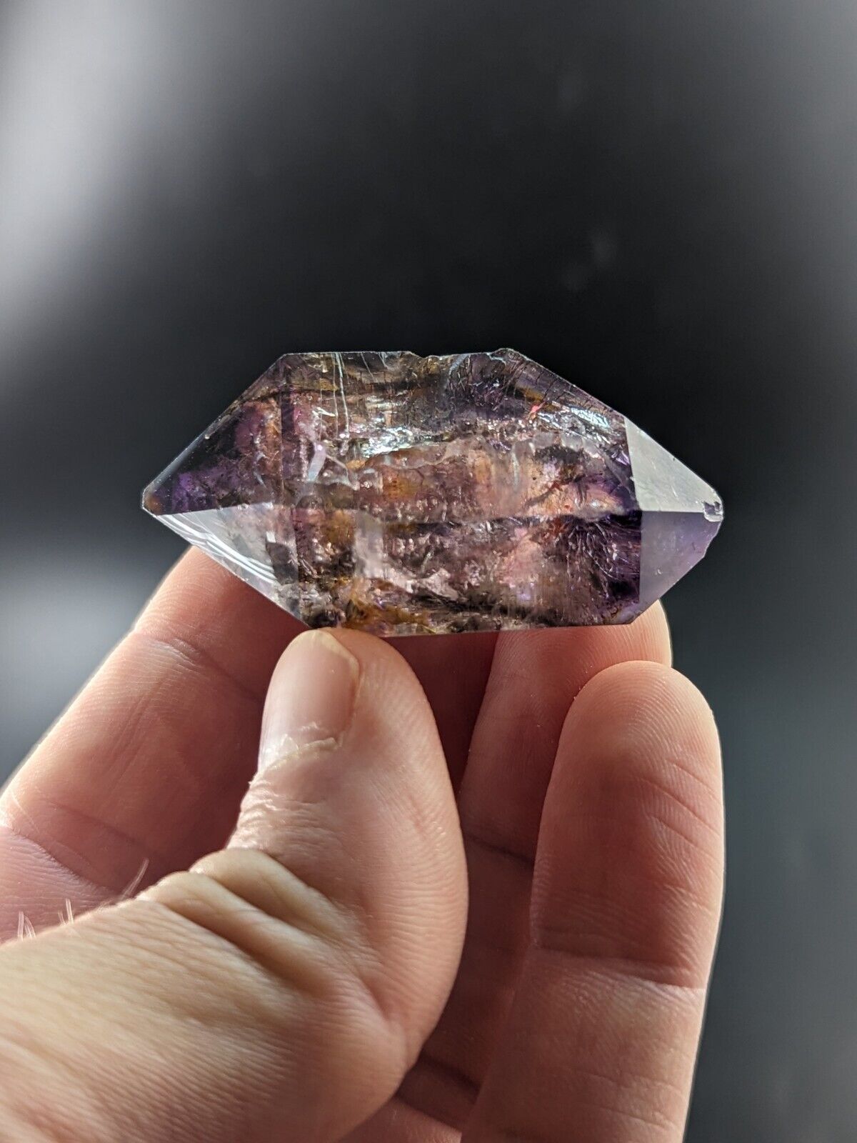 Shangaan Smoky Amethyst Scepter Quartz Chimbuku Mine Zimbabwe - Collectibles:Rocks Fossils & Minerals:Crystals Mineral
