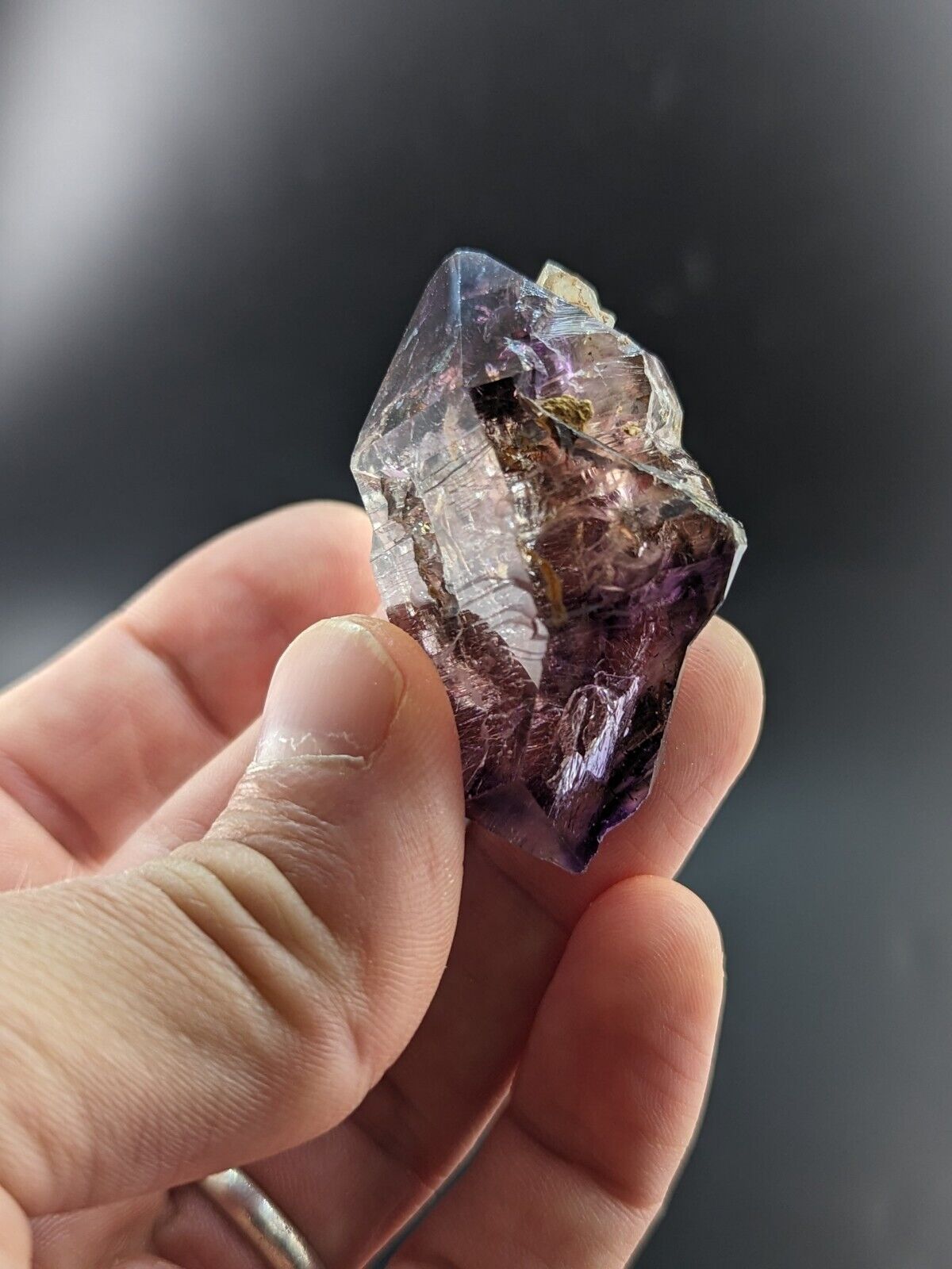 Shangaan Smoky Amethyst Scepter Quartz Chimbuku Mine Zimbabwe - Collectibles:Rocks Fossils & Minerals:Crystals Mineral