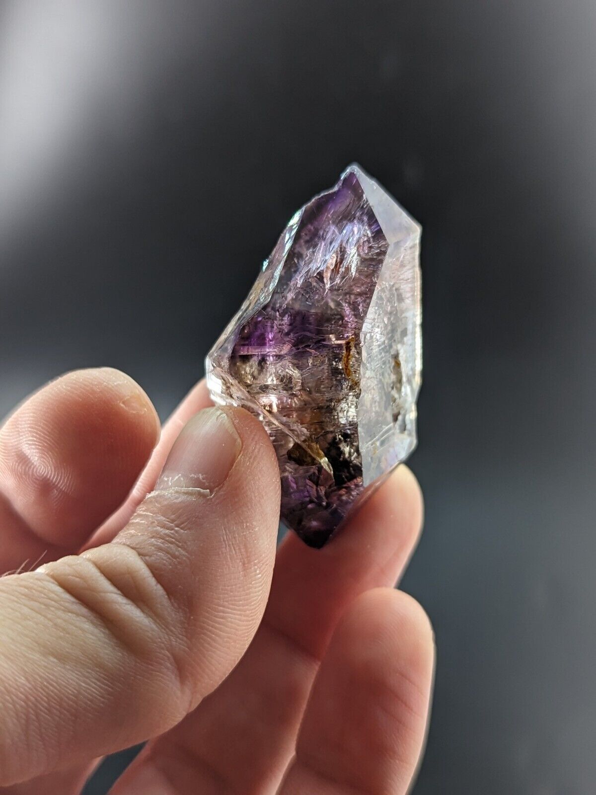 Shangaan Smoky Amethyst Scepter Quartz Chimbuku Mine Zimbabwe - Collectibles:Rocks Fossils & Minerals:Crystals Mineral