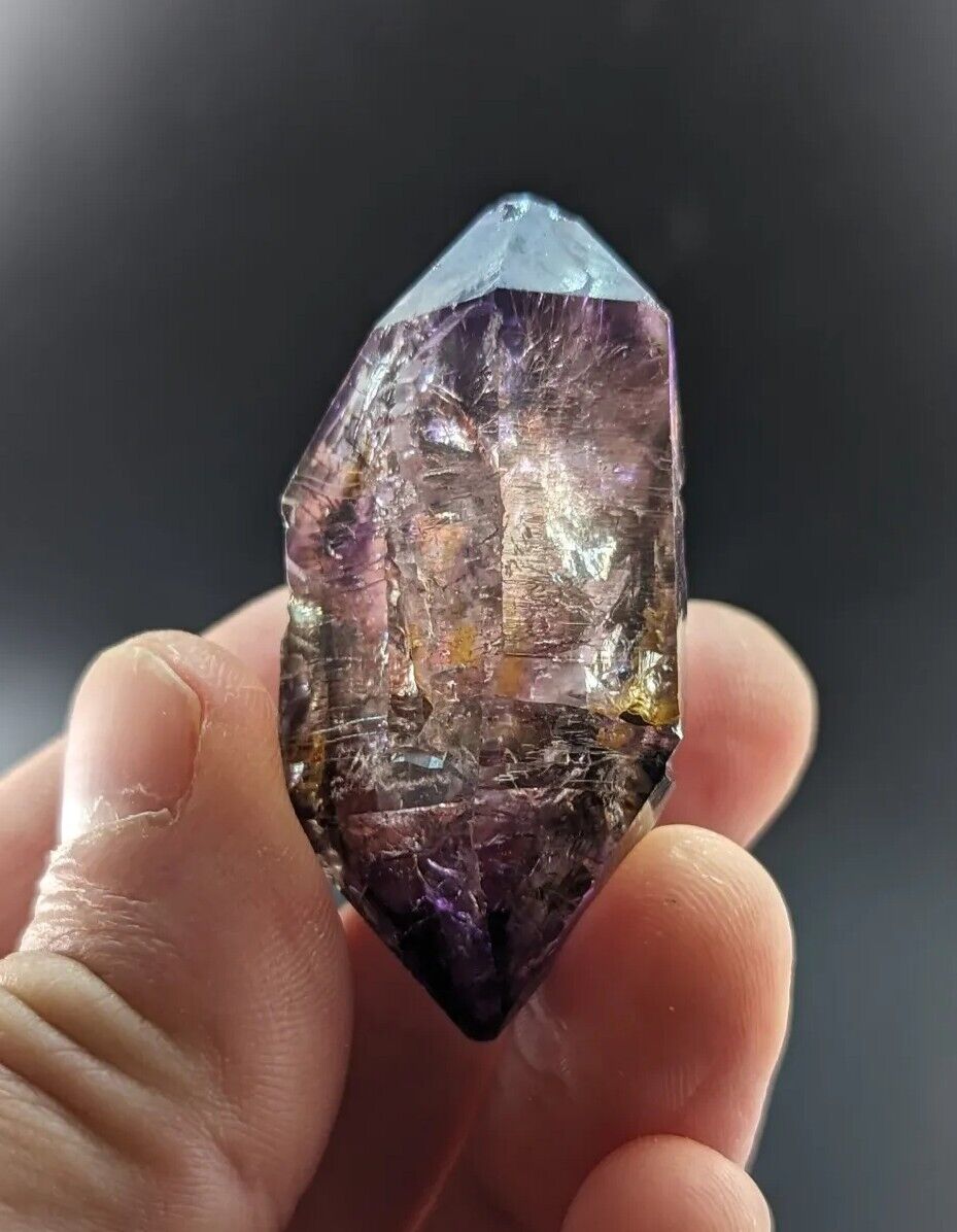 Shangaan Smoky Amethyst Scepter Quartz Chimbuku Mine Zimbabwe - Collectibles:Rocks Fossils & Minerals:Crystals Mineral