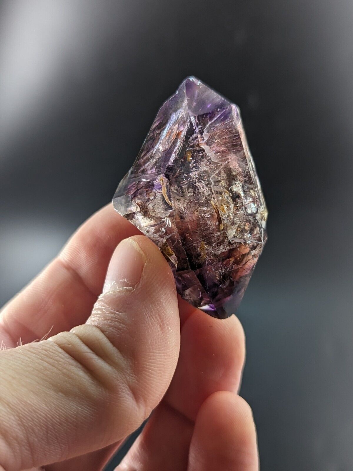 Shangaan Smoky Amethyst Scepter Quartz Chimbuku Mine Zimbabwe - Collectibles:Rocks Fossils & Minerals:Crystals Mineral