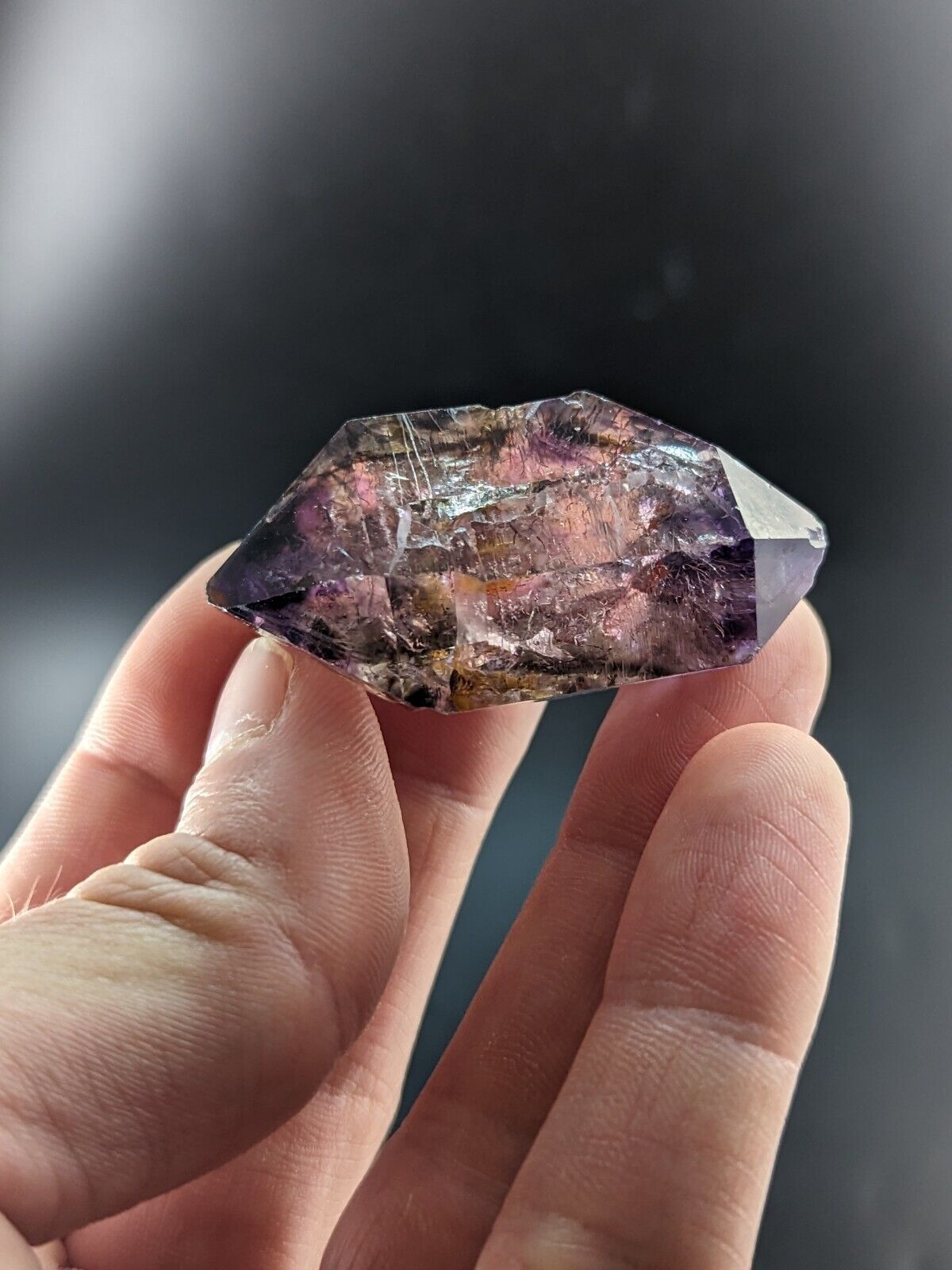 Shangaan Smoky Amethyst Scepter Quartz Chimbuku Mine Zimbabwe - Collectibles:Rocks Fossils & Minerals:Crystals Mineral
