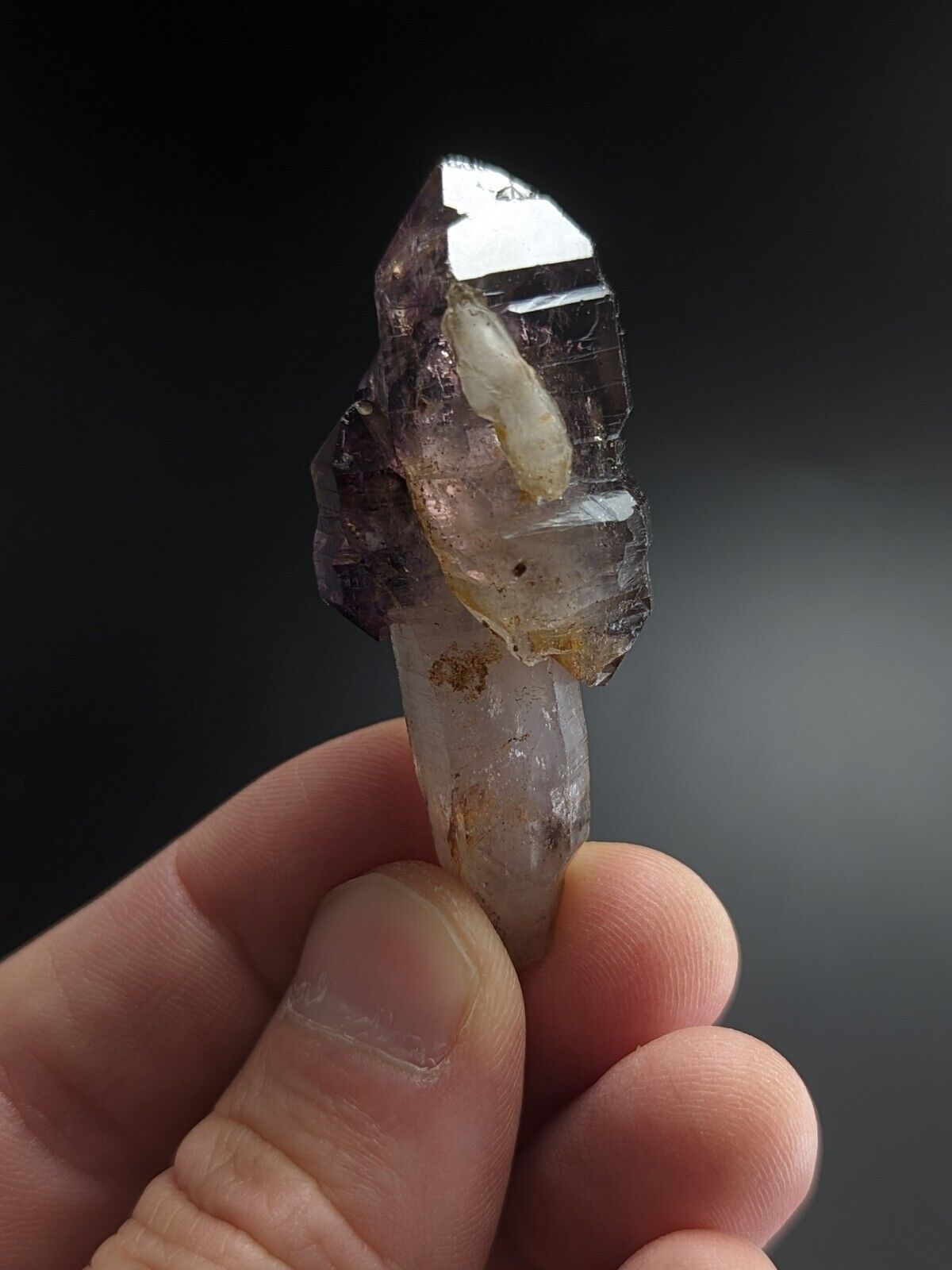 Shangaan Smoky Amethyst Scepter Quartz Chimbuku Mine Zimbabwe Amazing Piece! - Collectibles:Rocks Fossils &