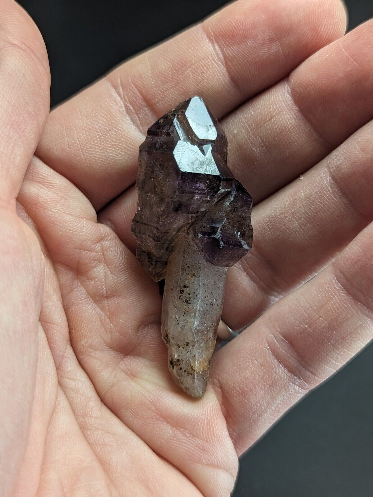 Shangaan Smoky Amethyst Scepter Quartz Chimbuku Mine Zimbabwe Amazing Piece! - Collectibles:Rocks Fossils &