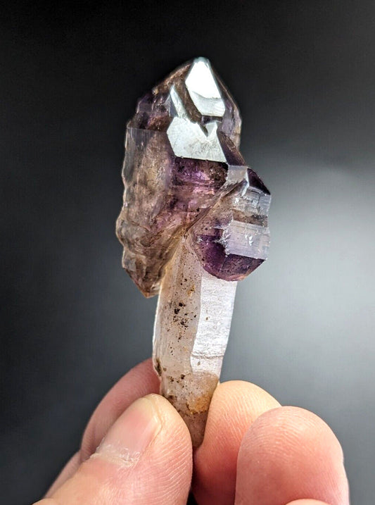 Shangaan Smoky Amethyst Scepter Quartz Chimbuku Mine Zimbabwe Amazing Piece! - Collectibles:Rocks Fossils &