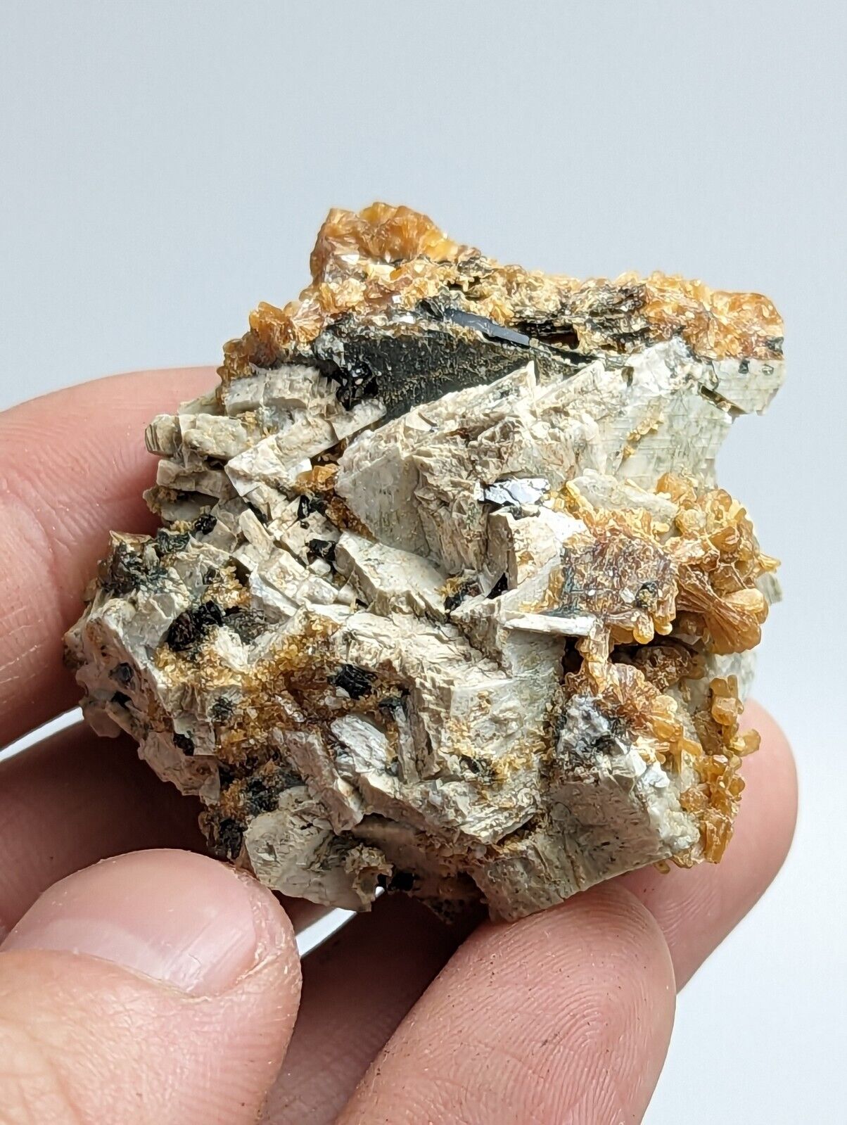Stilbite Albite Biotite - 3M Quarry Little Rock Akansas RARE old stock - Collectibles:Rocks Fossils & Minerals:Crystals