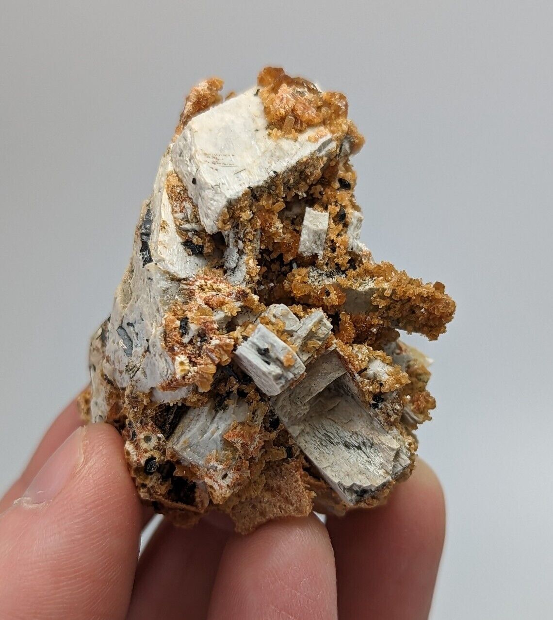 Stilbite Albite Biotite - 3M Quarry Little Rock Arkansas,VERY RARE old stock - Collectibles:Rocks Fossils &