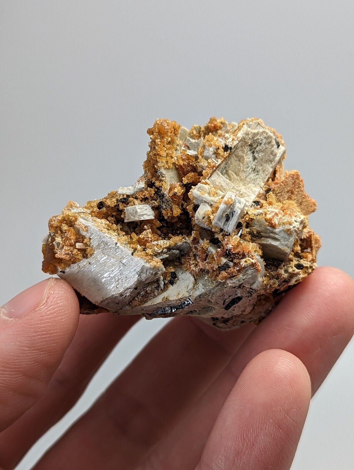Stilbite Albite Biotite - 3M Quarry Little Rock Arkansas,VERY RARE old stock - Collectibles:Rocks Fossils &