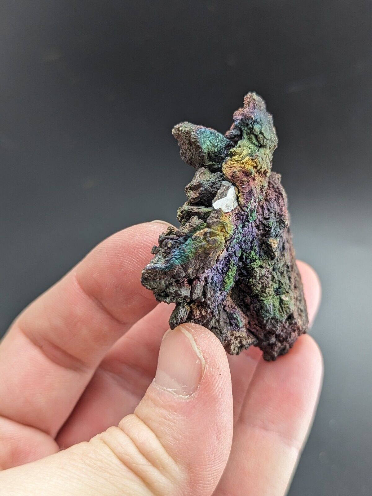 Turgite Iridescent Hematite on Quartz Graves Mountain Georgia Old Collection - Collectibles:Rocks Fossils &