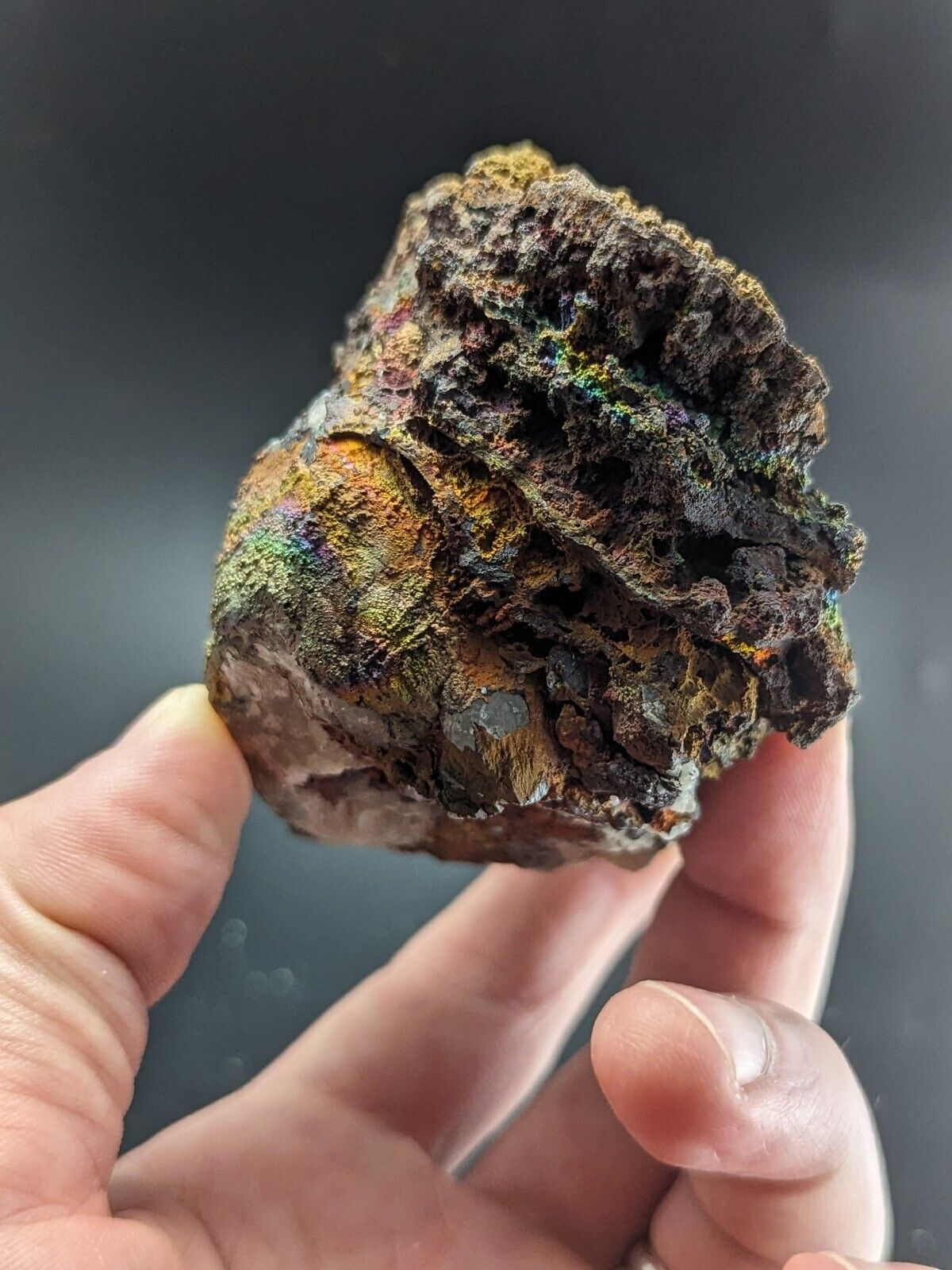 Turgite Iridescent Hematite on Quartz Graves Mountain Georgia Old Collection - Collectibles:Rocks Fossils &