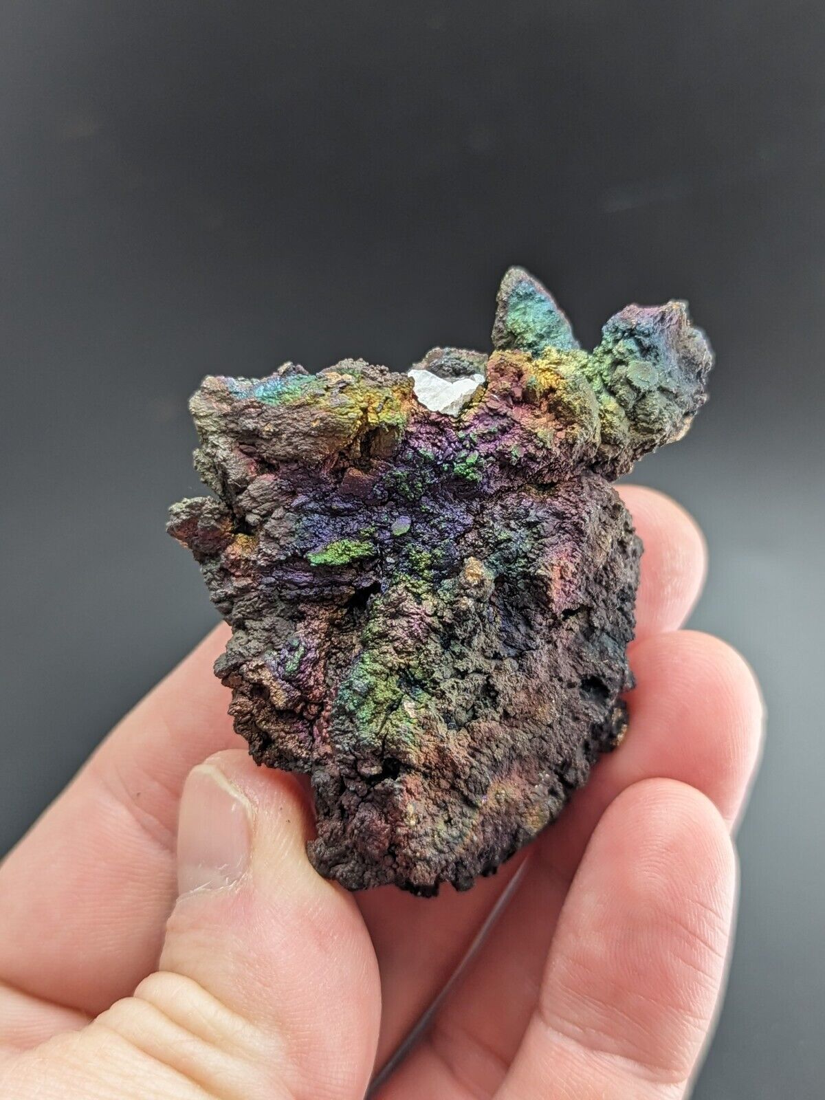 Turgite Iridescent Hematite on Quartz Graves Mountain Georgia Old Collection - Collectibles:Rocks Fossils &