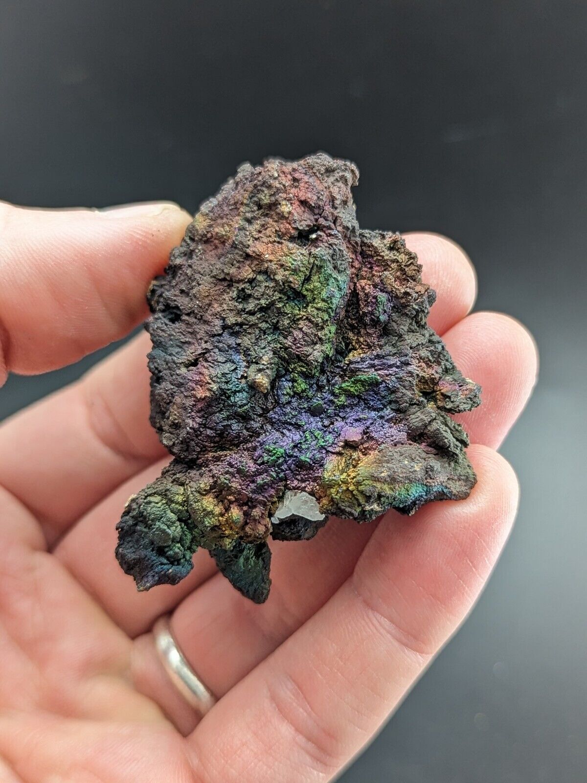 Turgite Iridescent Hematite on Quartz Graves Mountain Georgia Old Collection - Collectibles:Rocks Fossils &