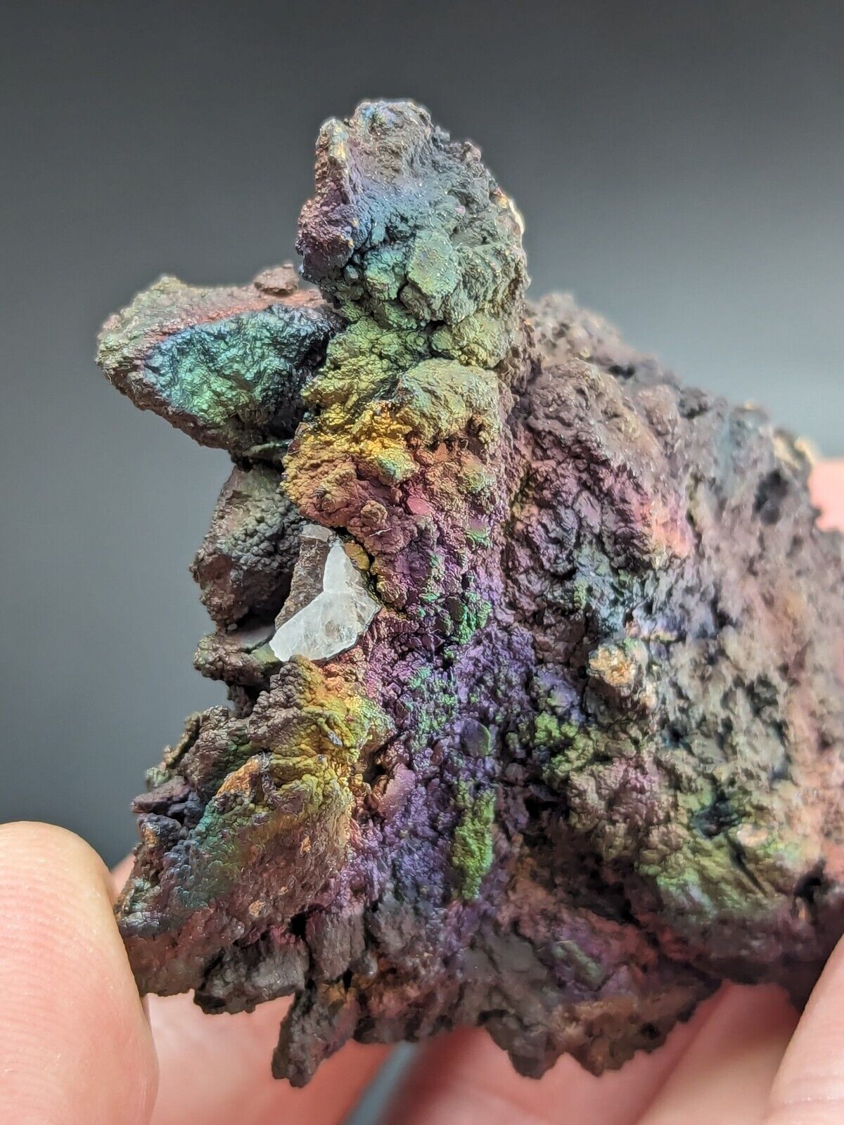 Turgite Iridescent Hematite on Quartz Graves Mountain Georgia Old Collection - Collectibles:Rocks Fossils &