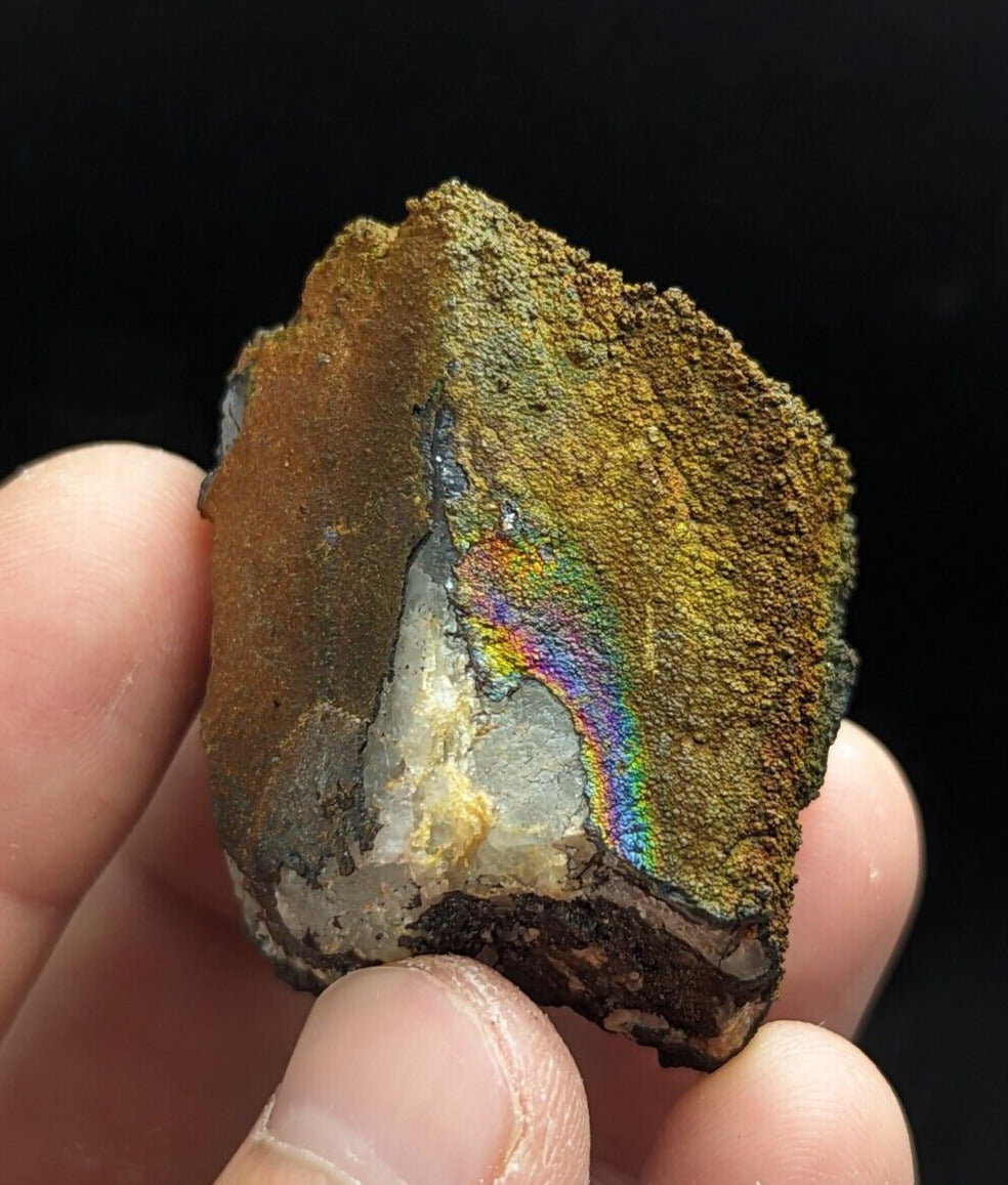 Turgite Iridescent Hematite on Quartz! Graves Mountain Georgia USA Old Stock - Collectibles:Rocks Fossils &