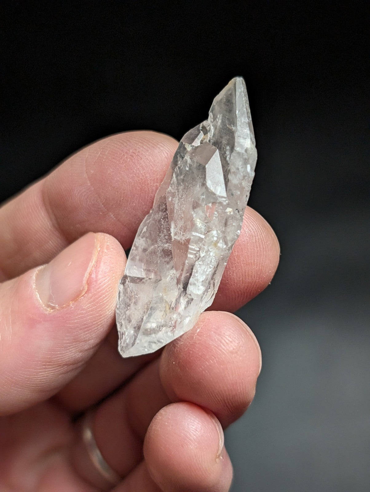 Unique Arkansas Quartz Crystal Point - OOAK natural mineral specimen AR USA - Collectibles:Rocks Fossils &