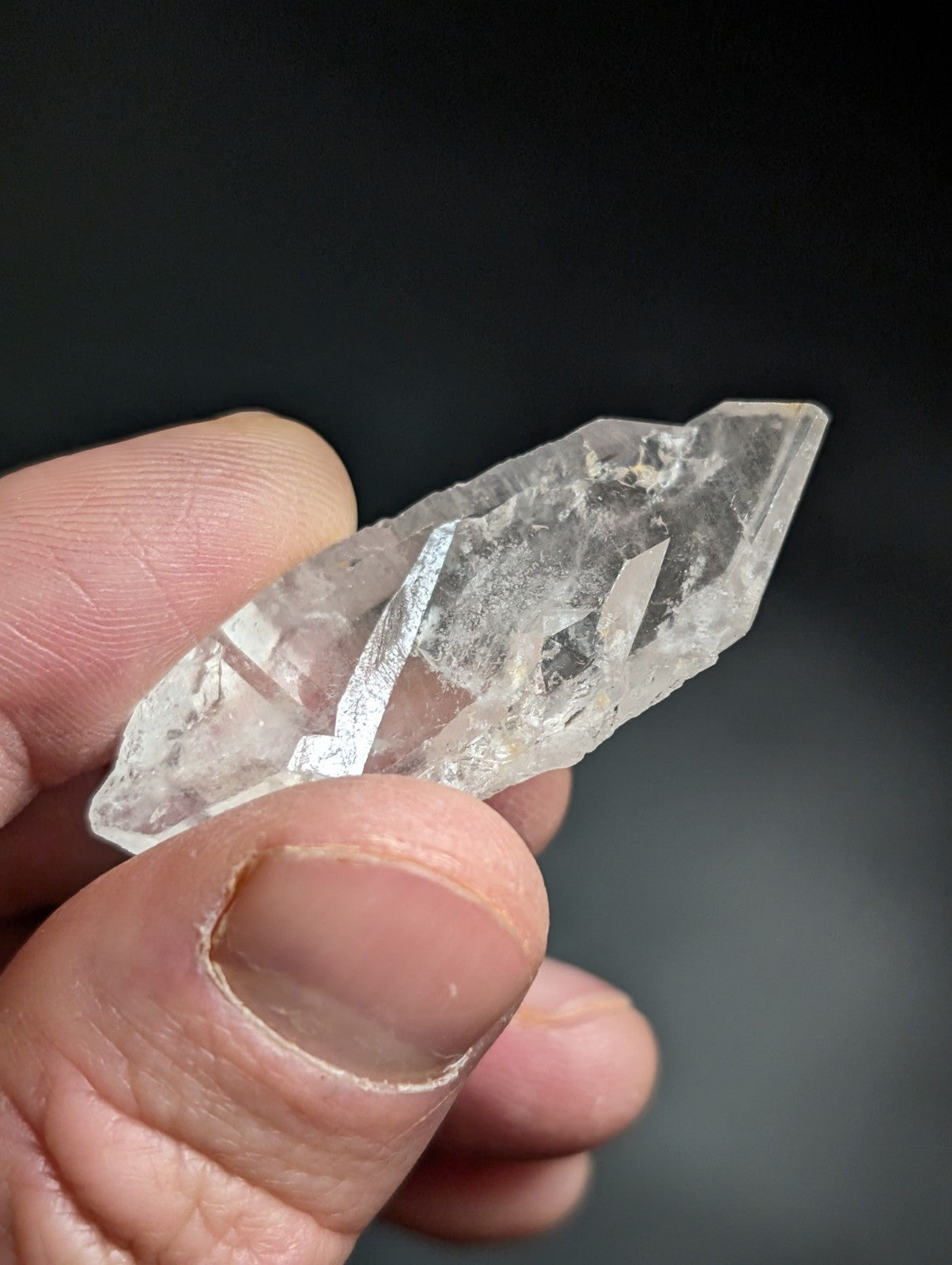 Unique Arkansas Quartz Crystal Point - OOAK natural mineral specimen AR USA - Collectibles:Rocks Fossils &