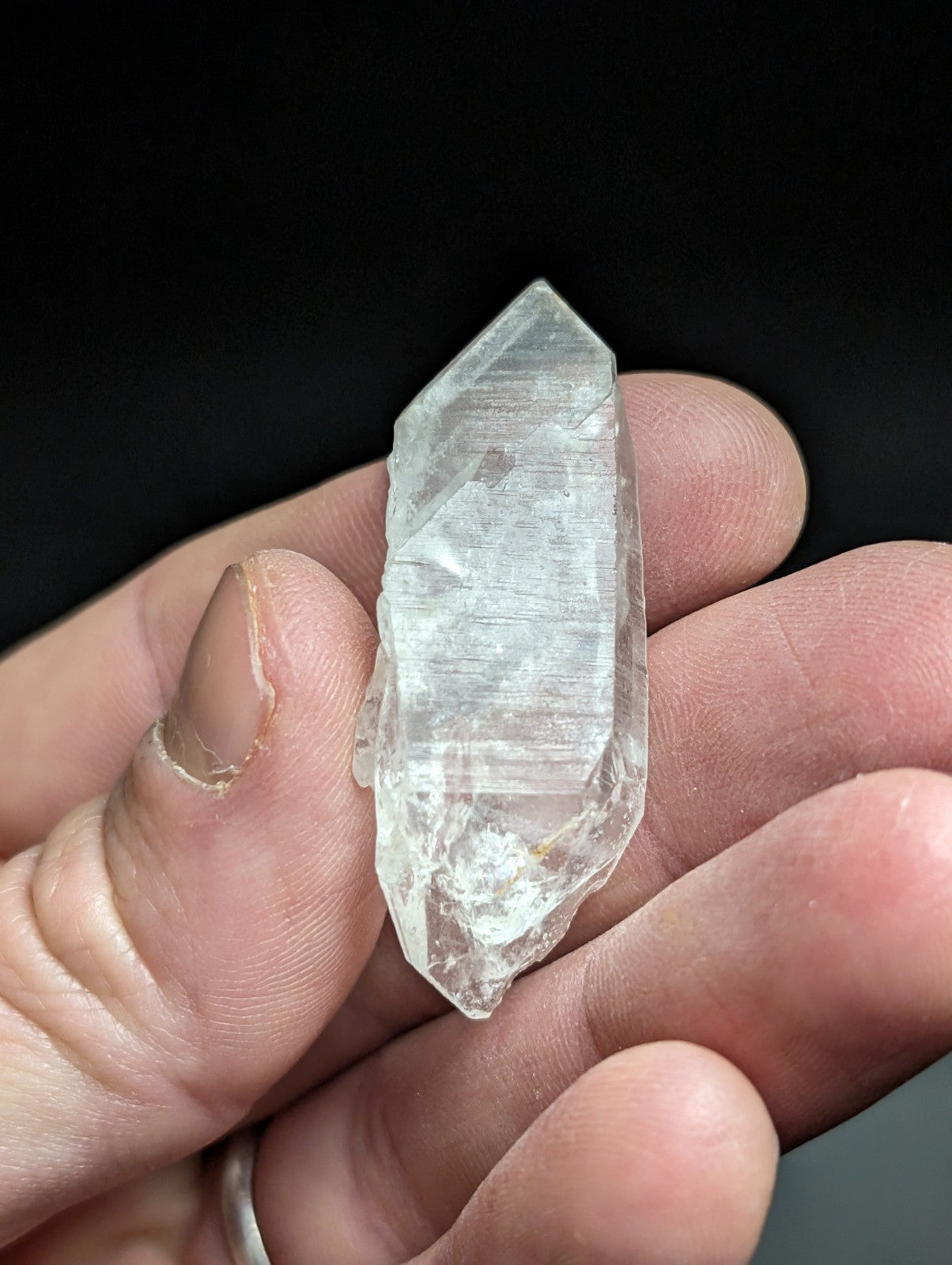 Unique Arkansas Quartz Crystal Point - OOAK natural mineral specimen AR USA - Collectibles:Rocks Fossils &