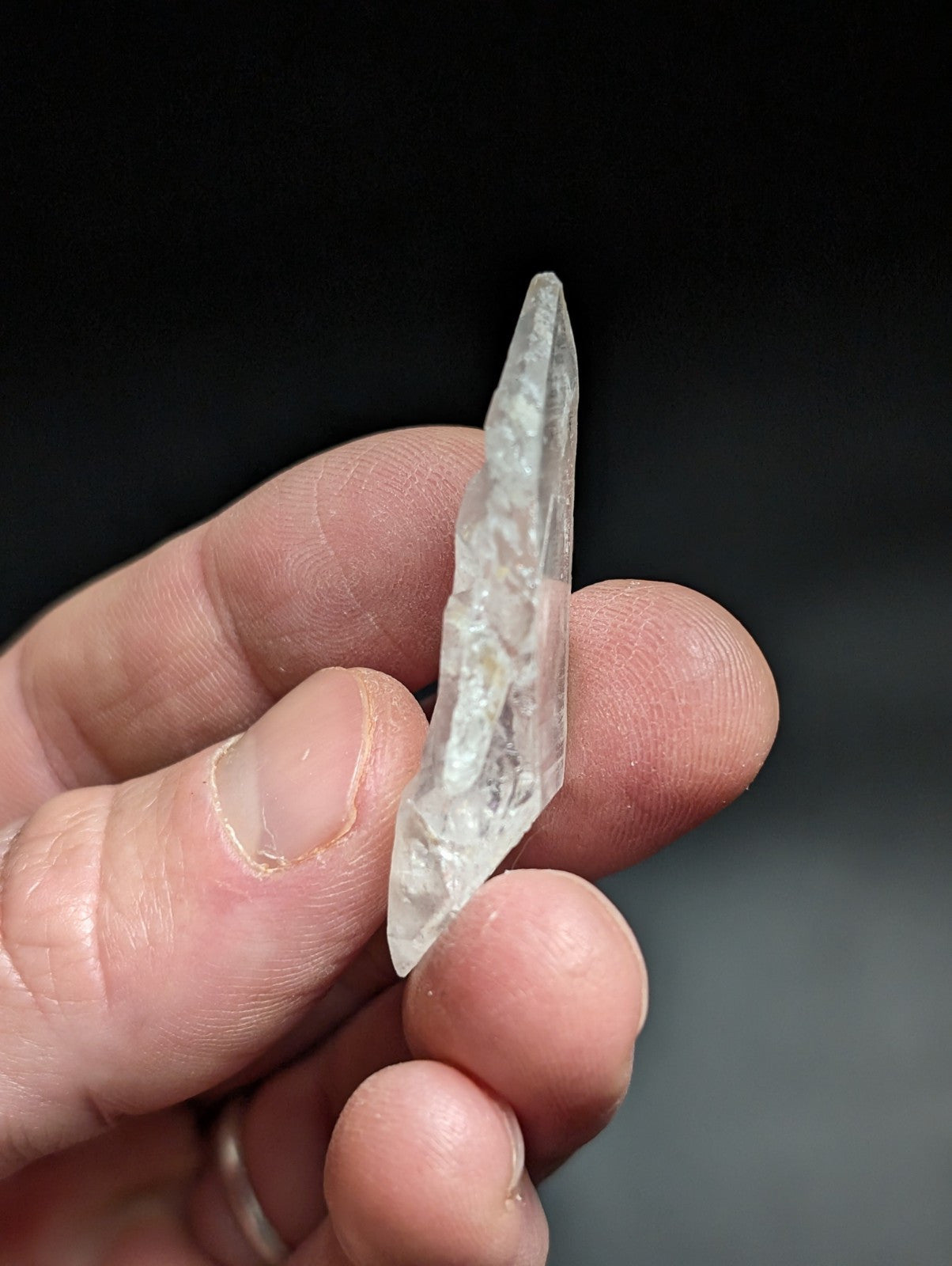 Unique Arkansas Quartz Crystal Point - OOAK natural mineral specimen AR USA - Collectibles:Rocks Fossils &