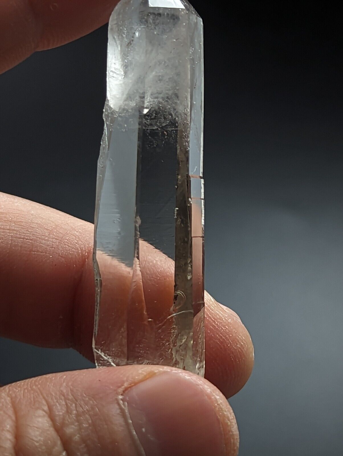 Unique Clear Quartz Crystal w/ cloudy end - Montgomery County Arkansas ooak - Collectibles:Rocks Fossils &