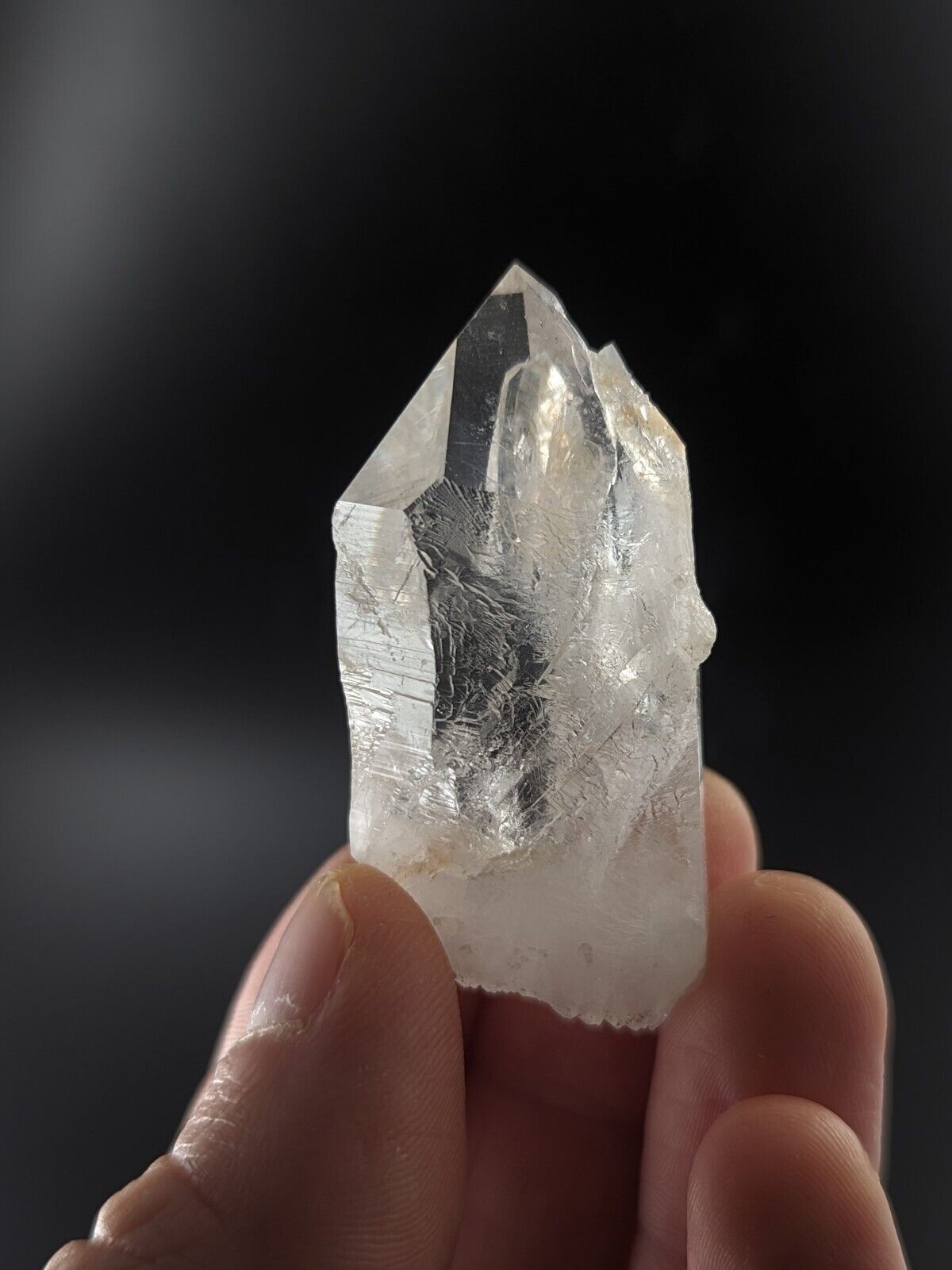 Unique Etched Quartz Crystal Point Amazing Old Stock Garland County Arkansas - Collectibles:Rocks Fossils &