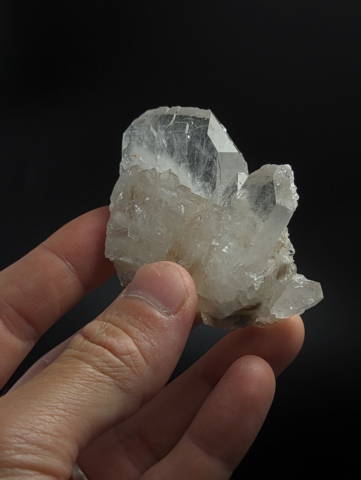 Unique Faden Quartz Crystal Cluster Old Stock Montgomery County Arkansas - Collectibles:Rocks Fossils &