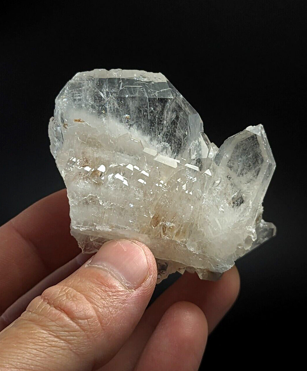 Unique Faden Quartz Crystal Cluster Old Stock Montgomery County Arkansas - Collectibles:Rocks Fossils &