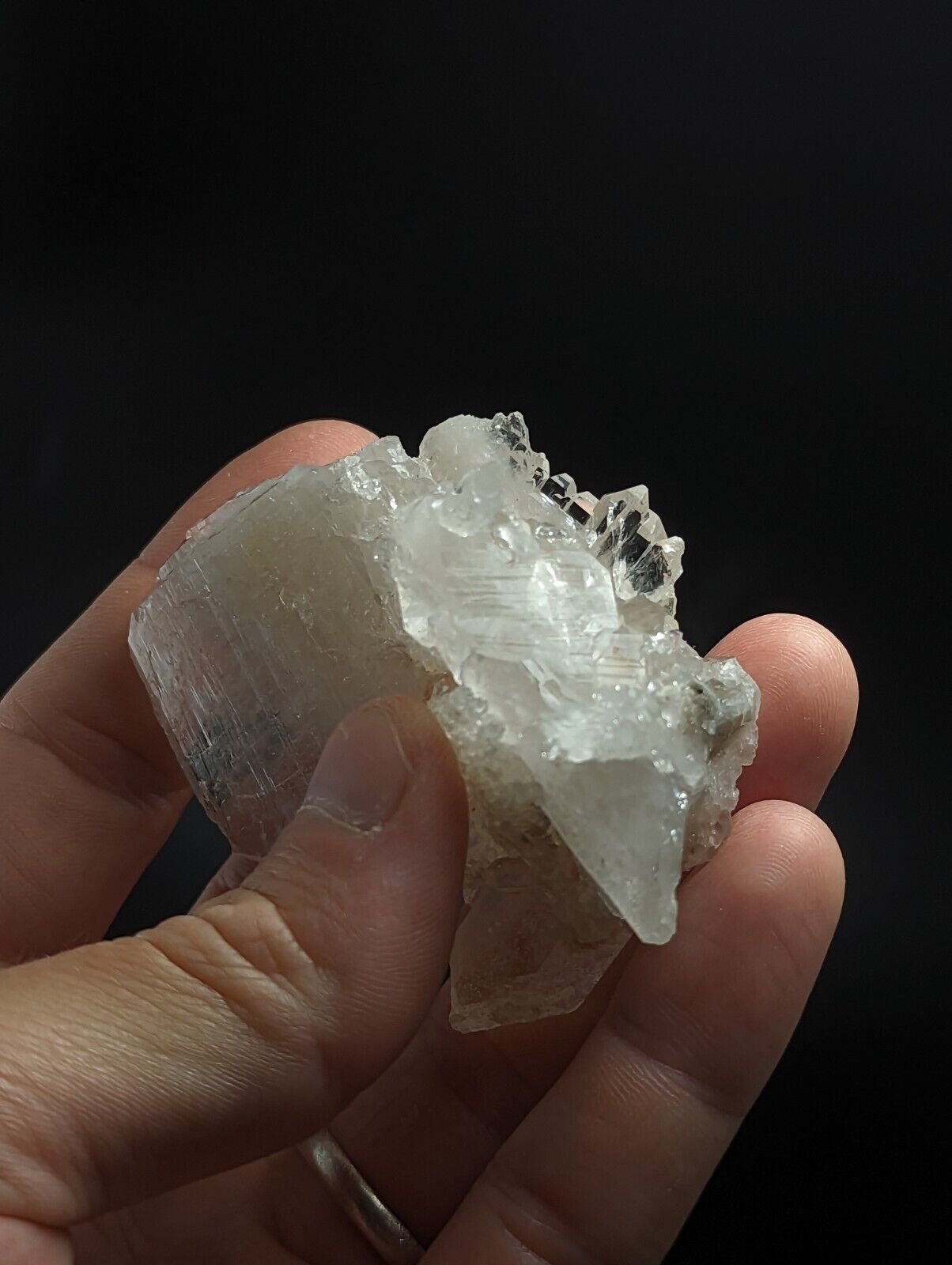 Unique Faden Quartz Crystal Cluster Old Stock Montgomery County Arkansas - Collectibles:Rocks Fossils &