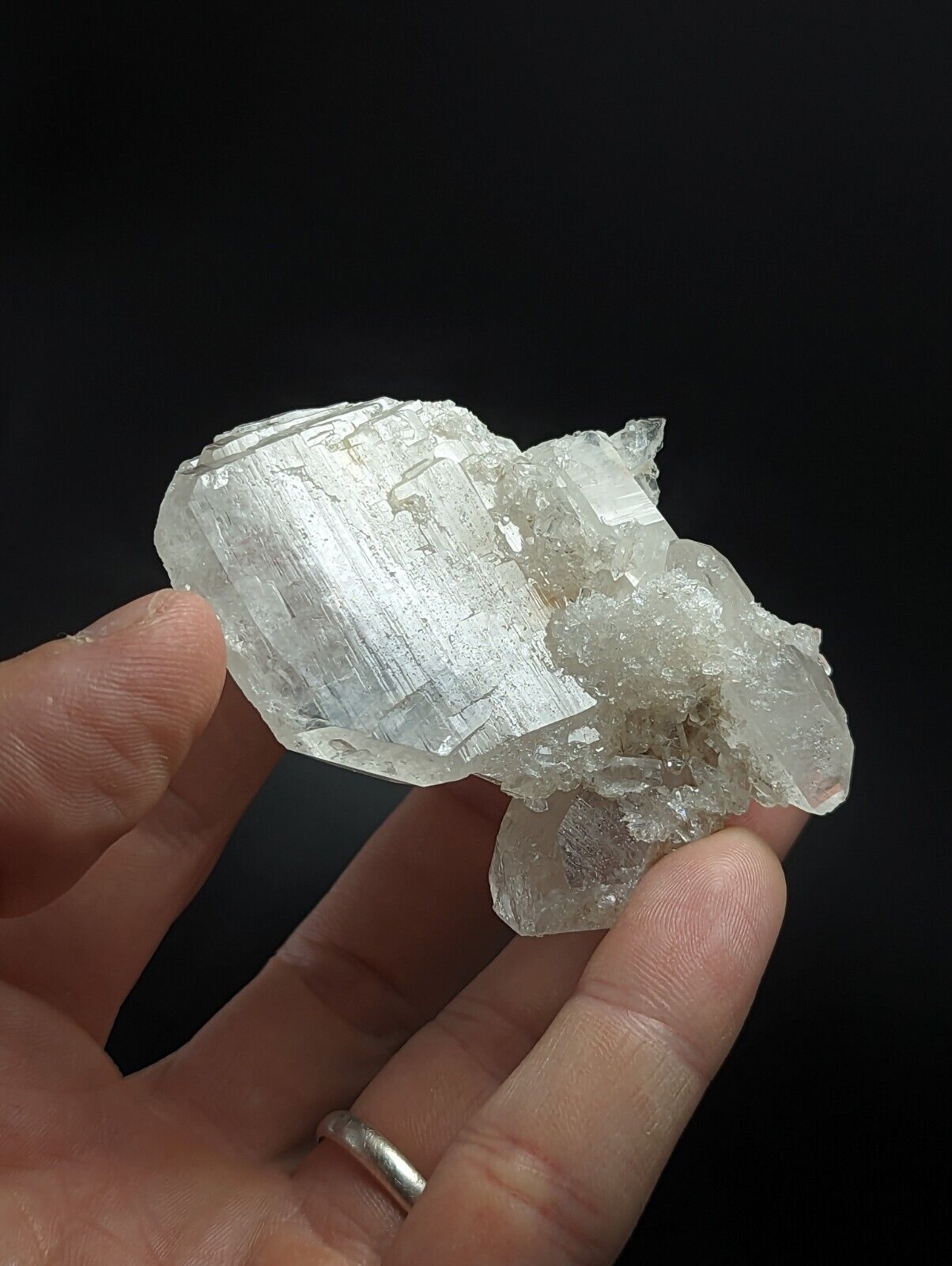 Unique Faden Quartz Crystal Cluster Old Stock Montgomery County Arkansas - Collectibles:Rocks Fossils &