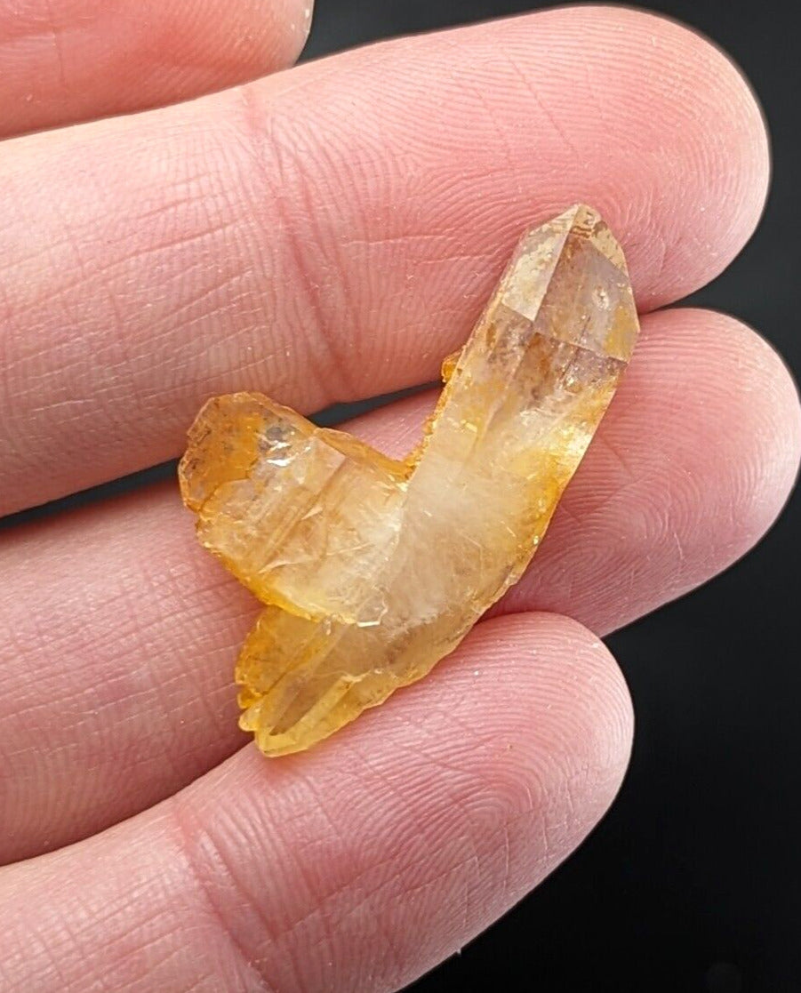 Golden quartz crystal cluster.