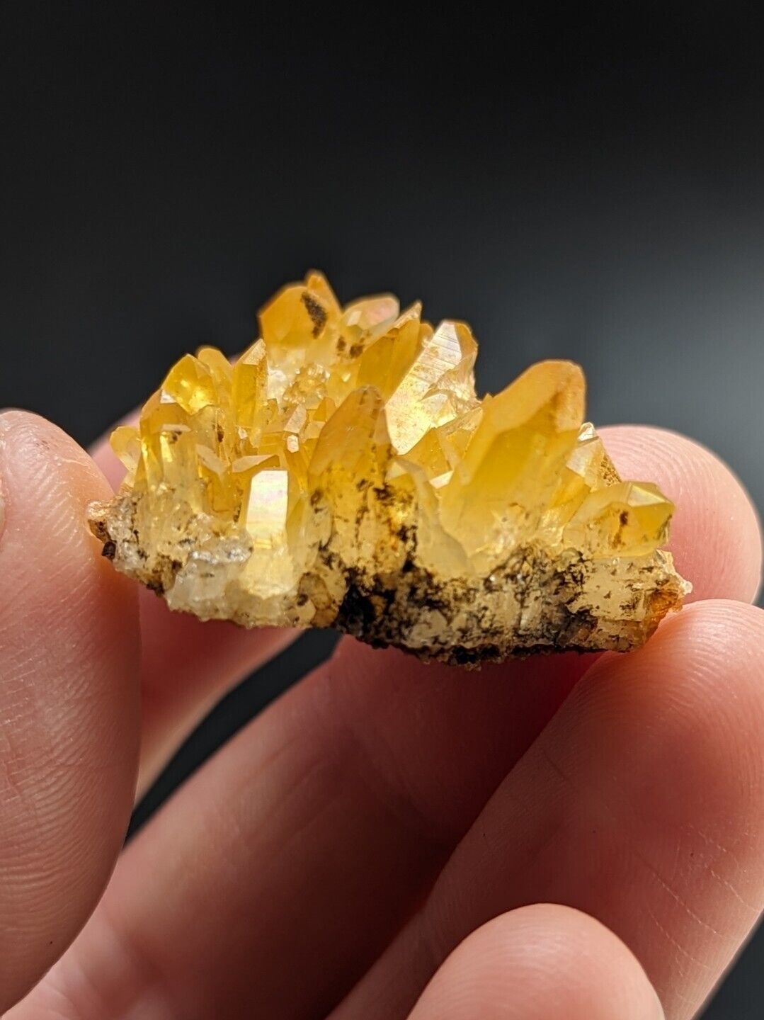 Unique Quartz Crystal Cluster- Garland County Arkansas w/ natural iridescence - Collectibles:Rocks Fossils &