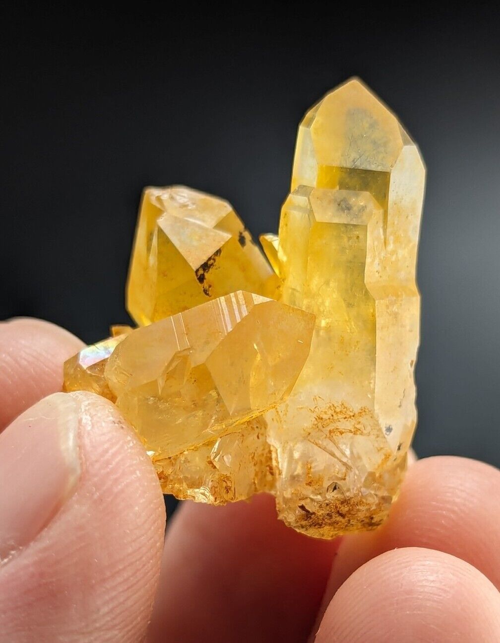 Unique Quartz Crystal Cluster- Garland County Arkansas w/ natural iridescence - Collectibles:Rocks Fossils &