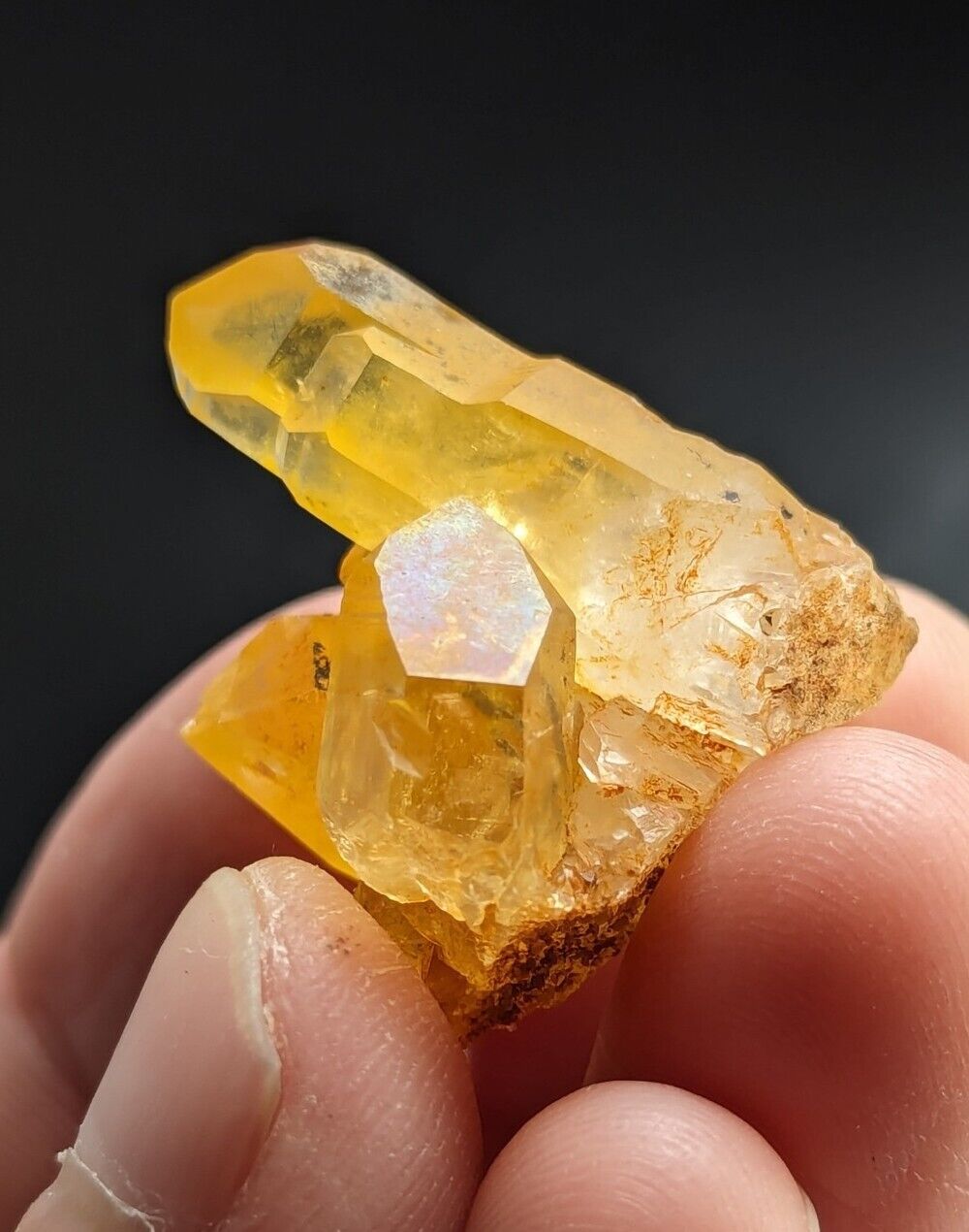 Unique Quartz Crystal Cluster- Garland County Arkansas w/ natural iridescence - Collectibles:Rocks Fossils &
