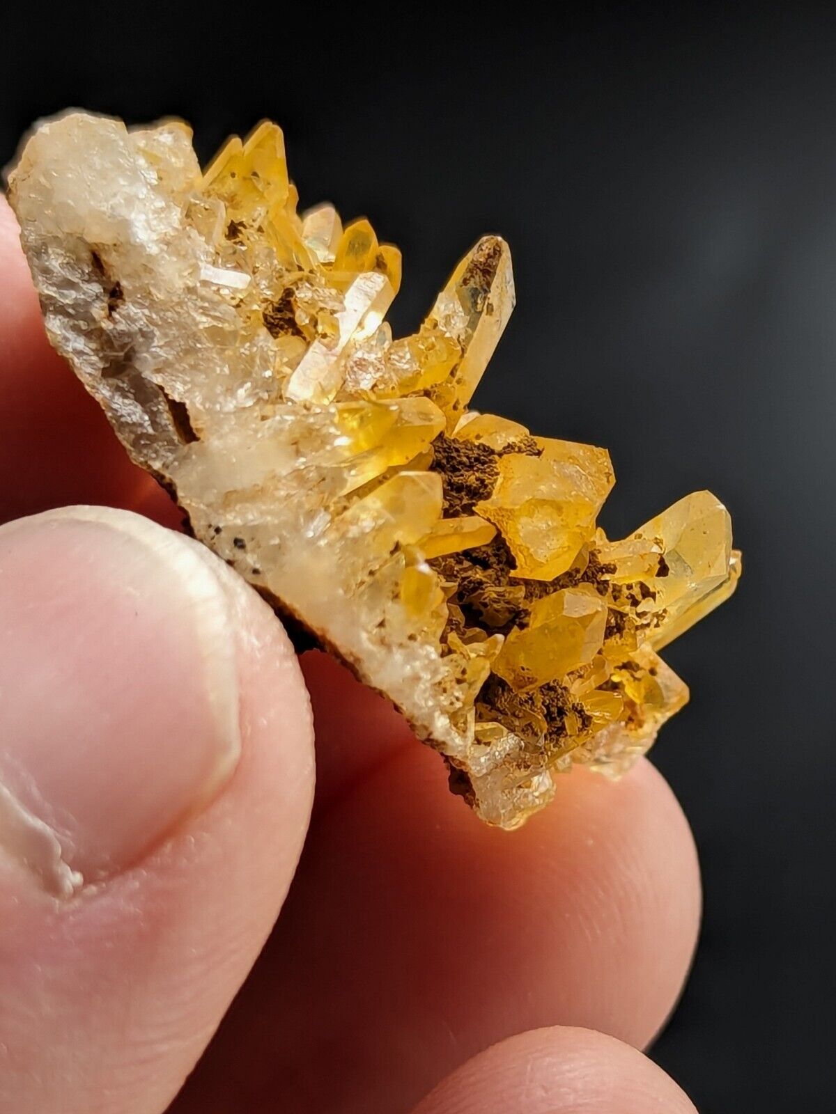 Unique Quartz Crystal Cluster- Garland County Arkansas w/ natural iridescence - Collectibles:Rocks Fossils &