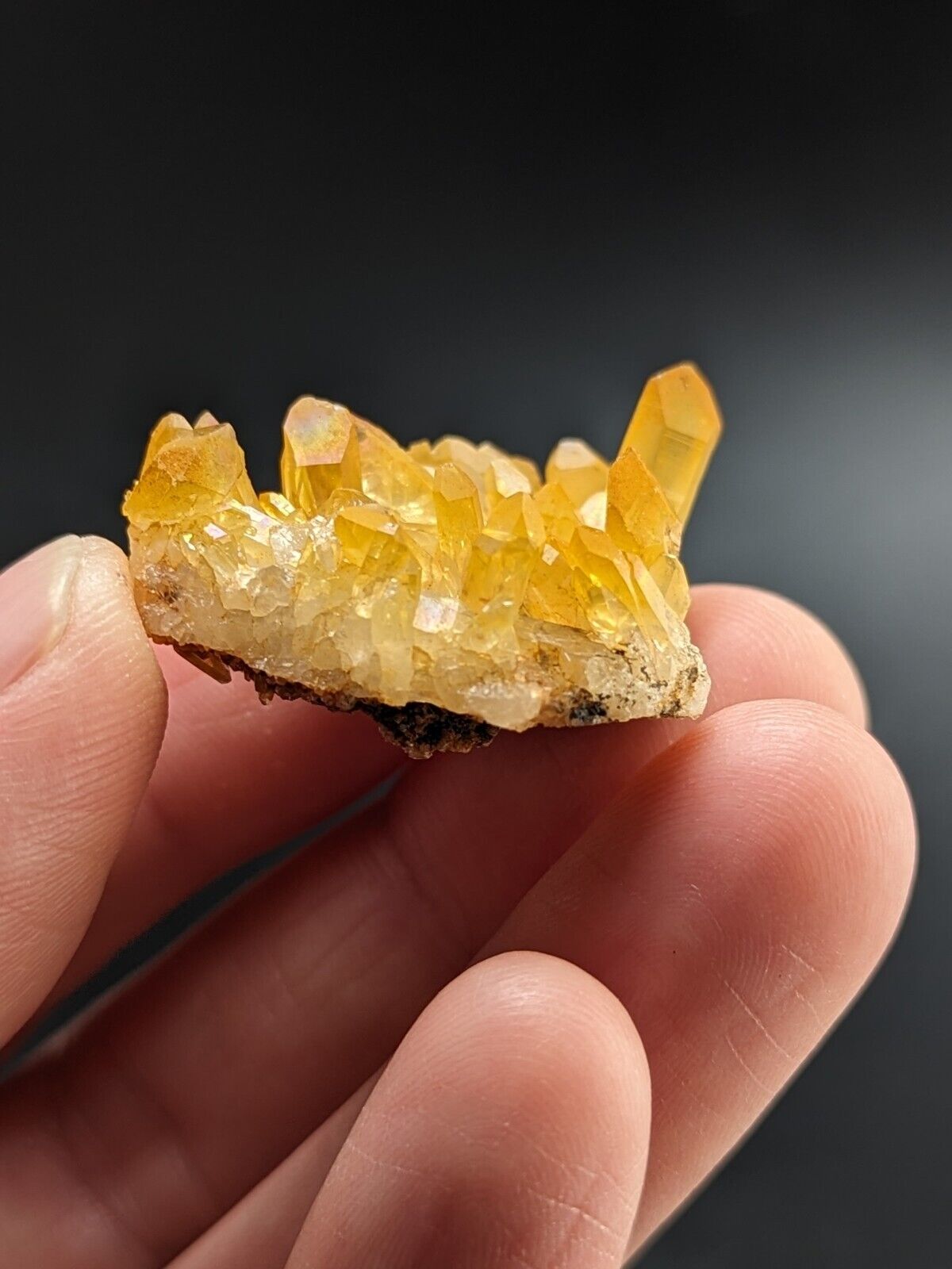 Unique Quartz Crystal Cluster- Garland County Arkansas w/ natural iridescence - Collectibles:Rocks Fossils &